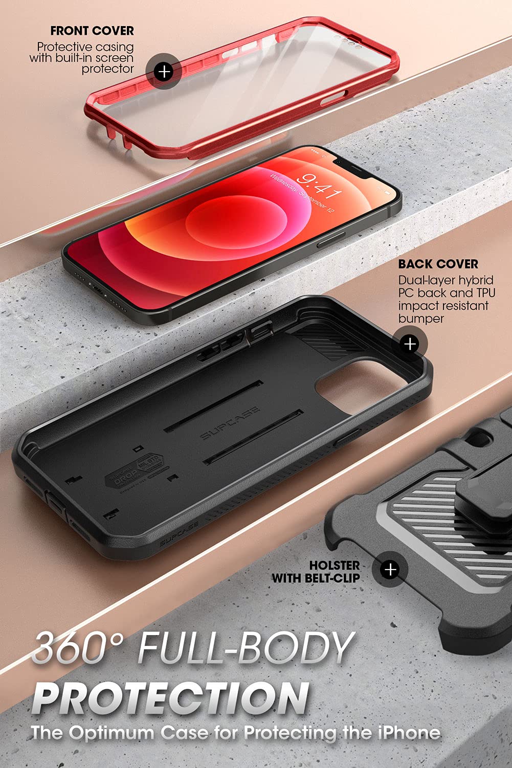 Foto 6 pulgar | Funda De Teléfono Supcase Unicorn Beetle Pro Para Iphone 13 Pro - Venta Internacional.