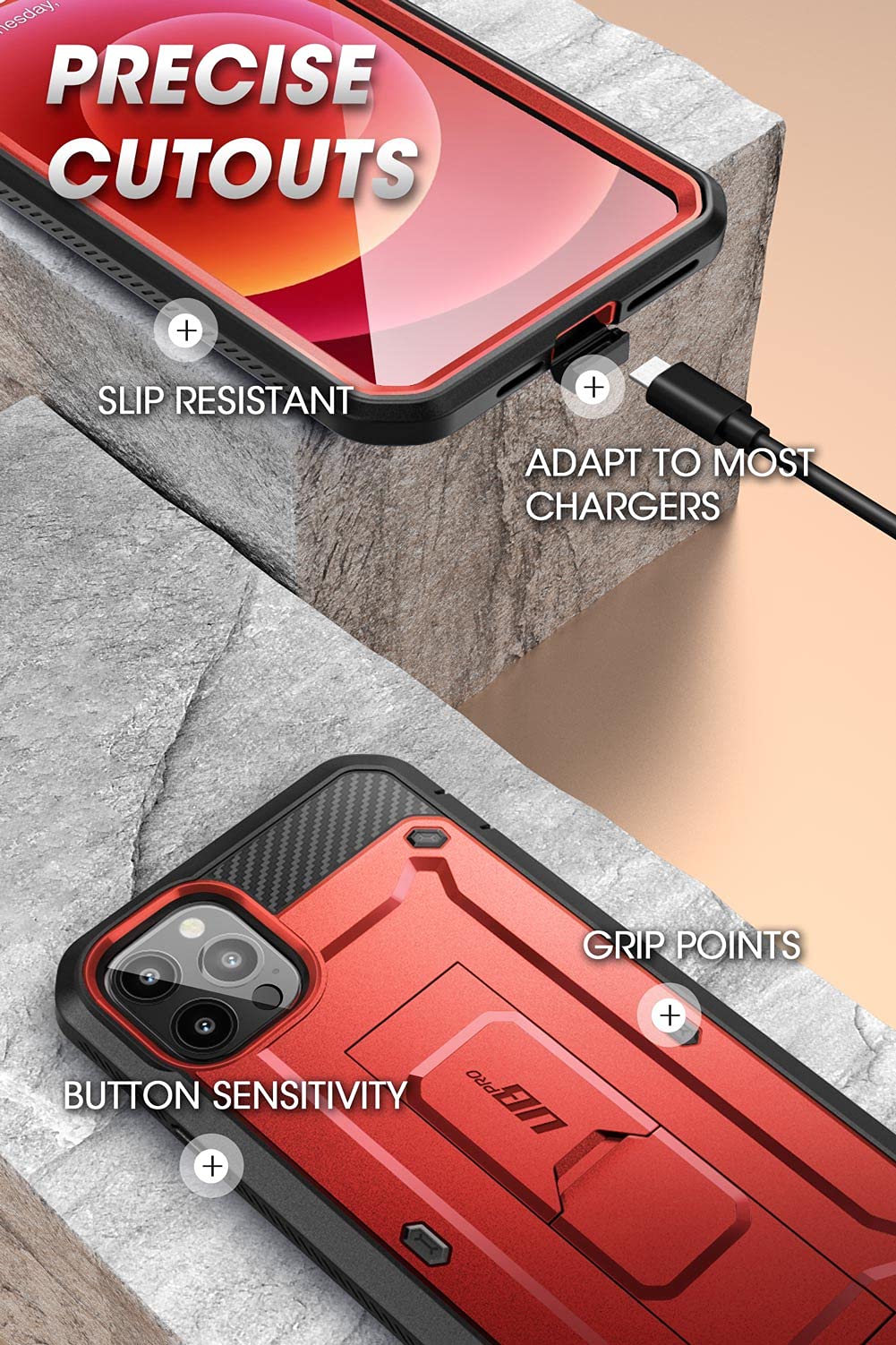 Foto 7 | Funda De Teléfono Supcase Unicorn Beetle Pro Para Iphone 13 Pro - Venta Internacional.