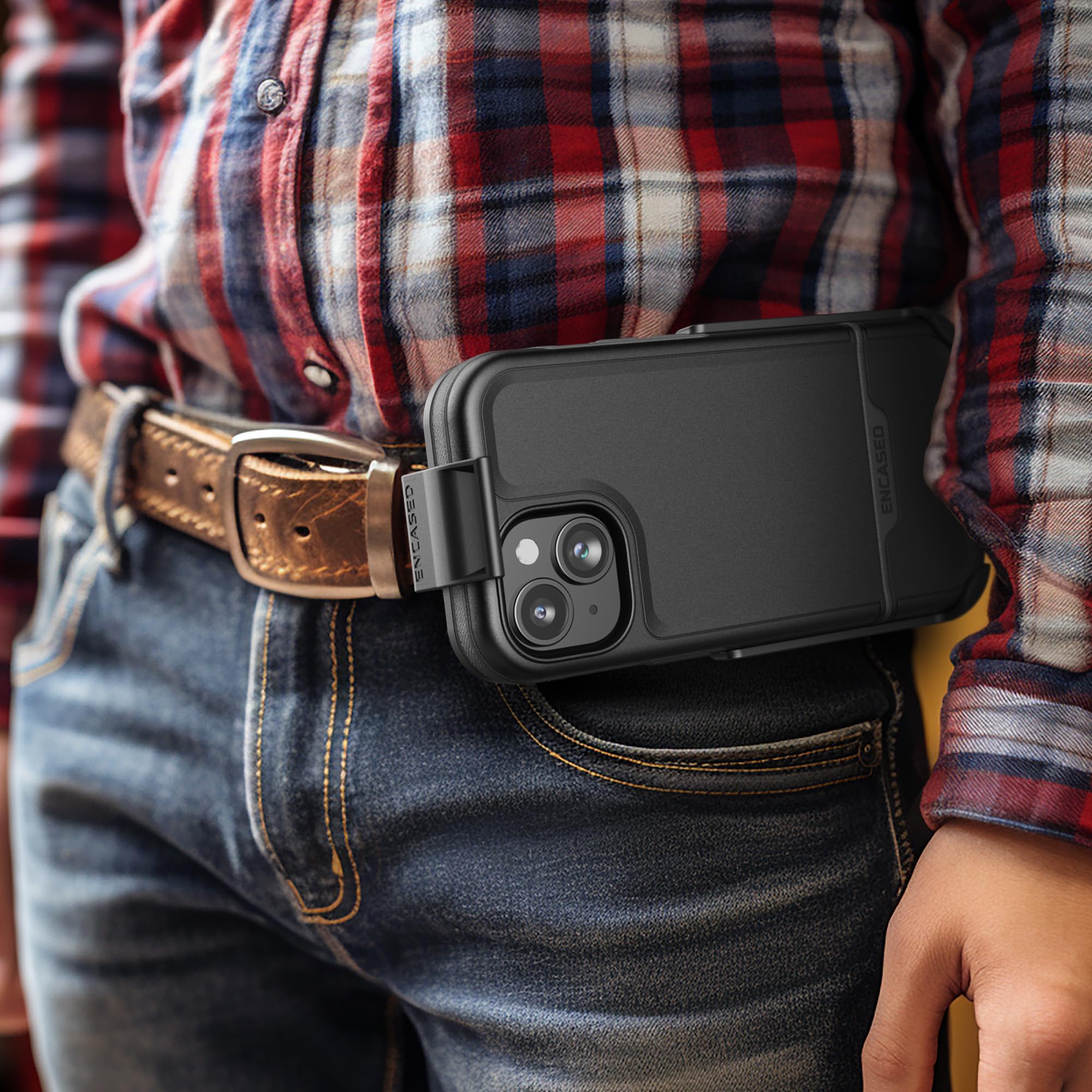 Foto 5 pulgar | Funda Protectora Con Cinturón Para Iphone 15 [serie Rebel] - Venta Internacional.