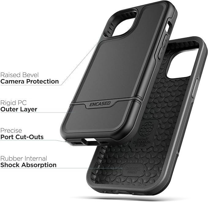 Foto 6 pulgar | Funda Protectora Con Cinturón Para Iphone 15 [serie Rebel] - Venta Internacional.