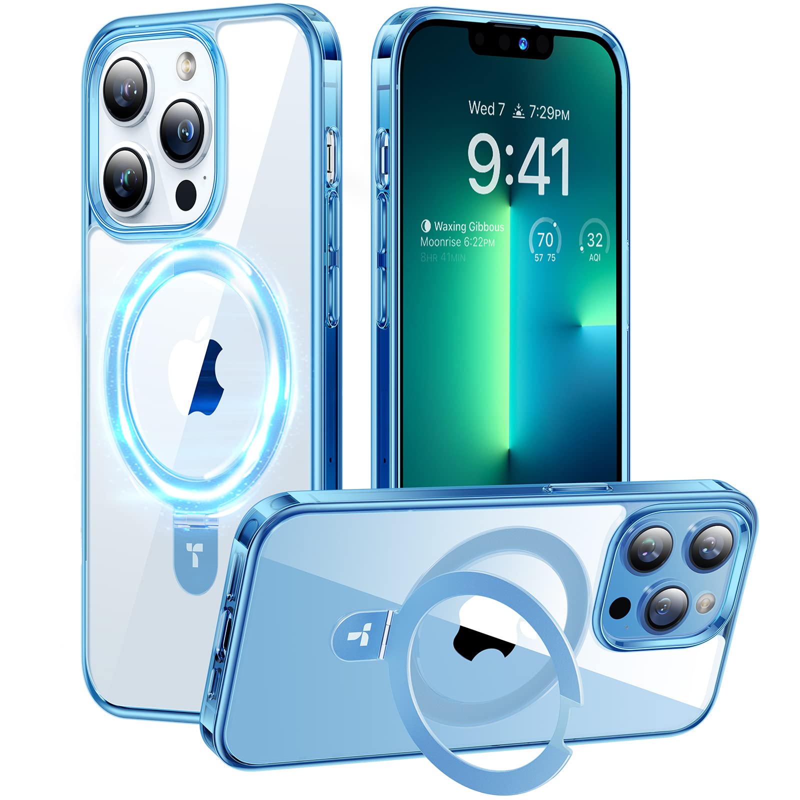 Foto 2 pulgar | Funda Torras Magnetic Upro™ Ostand Para Iphone 13 Pro Max Azul - Venta Internacional.