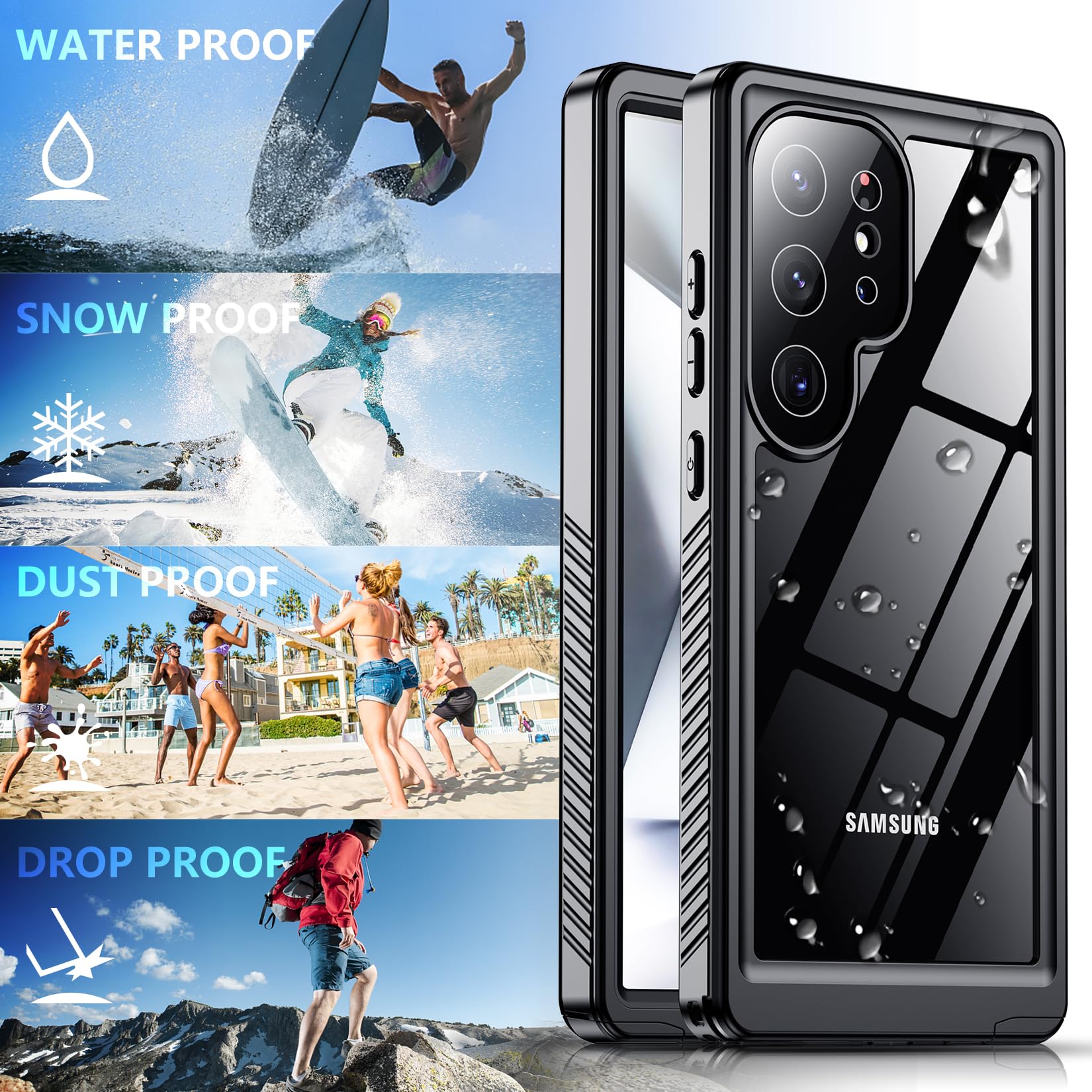 Foto 5 pulgar | Funda De Teléfono Spidercase Impermeable Para Samsung Galaxy S24 Ultra - Venta Internacional.