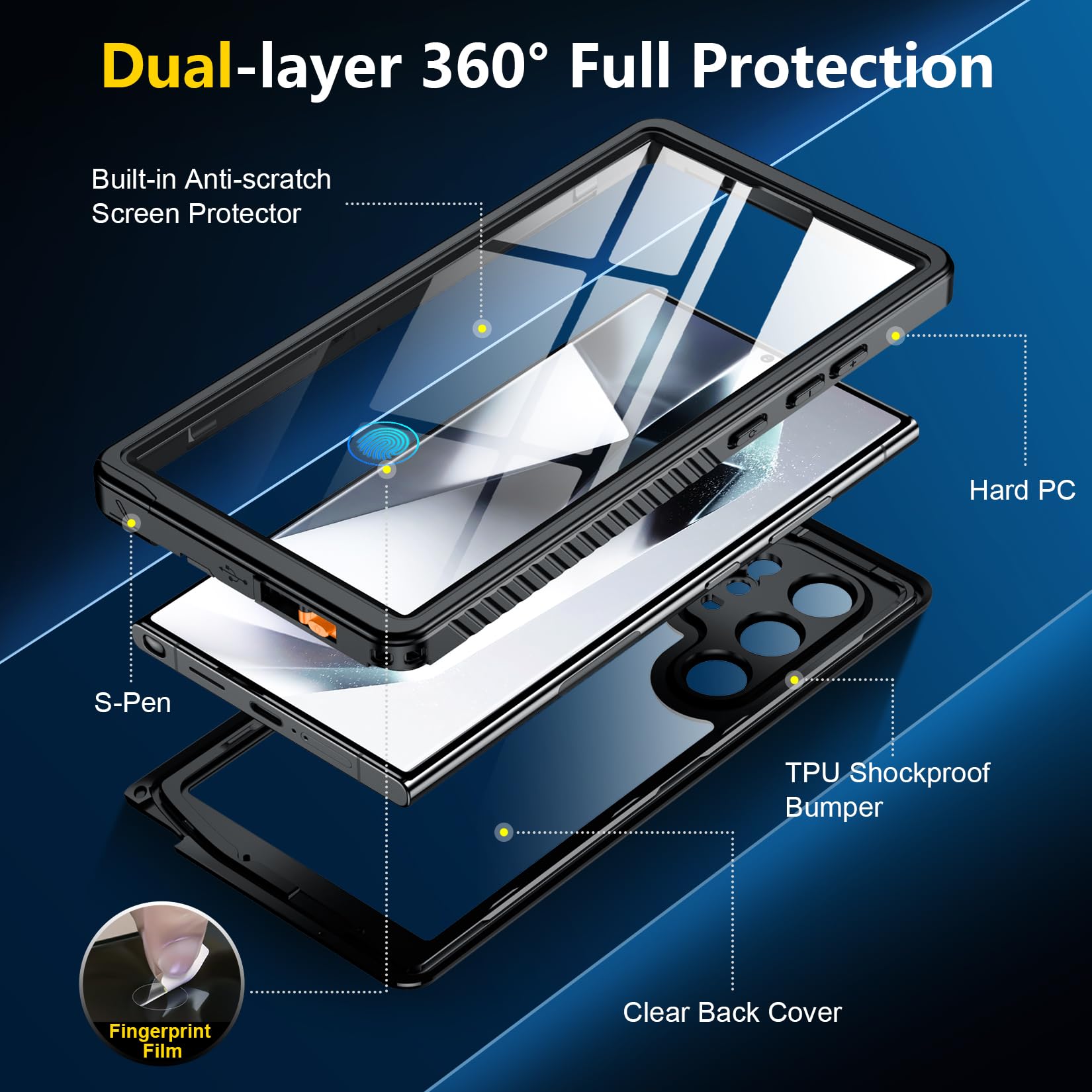 Foto 6 pulgar | Funda De Teléfono Spidercase Impermeable Para Samsung Galaxy S24 Ultra - Venta Internacional.