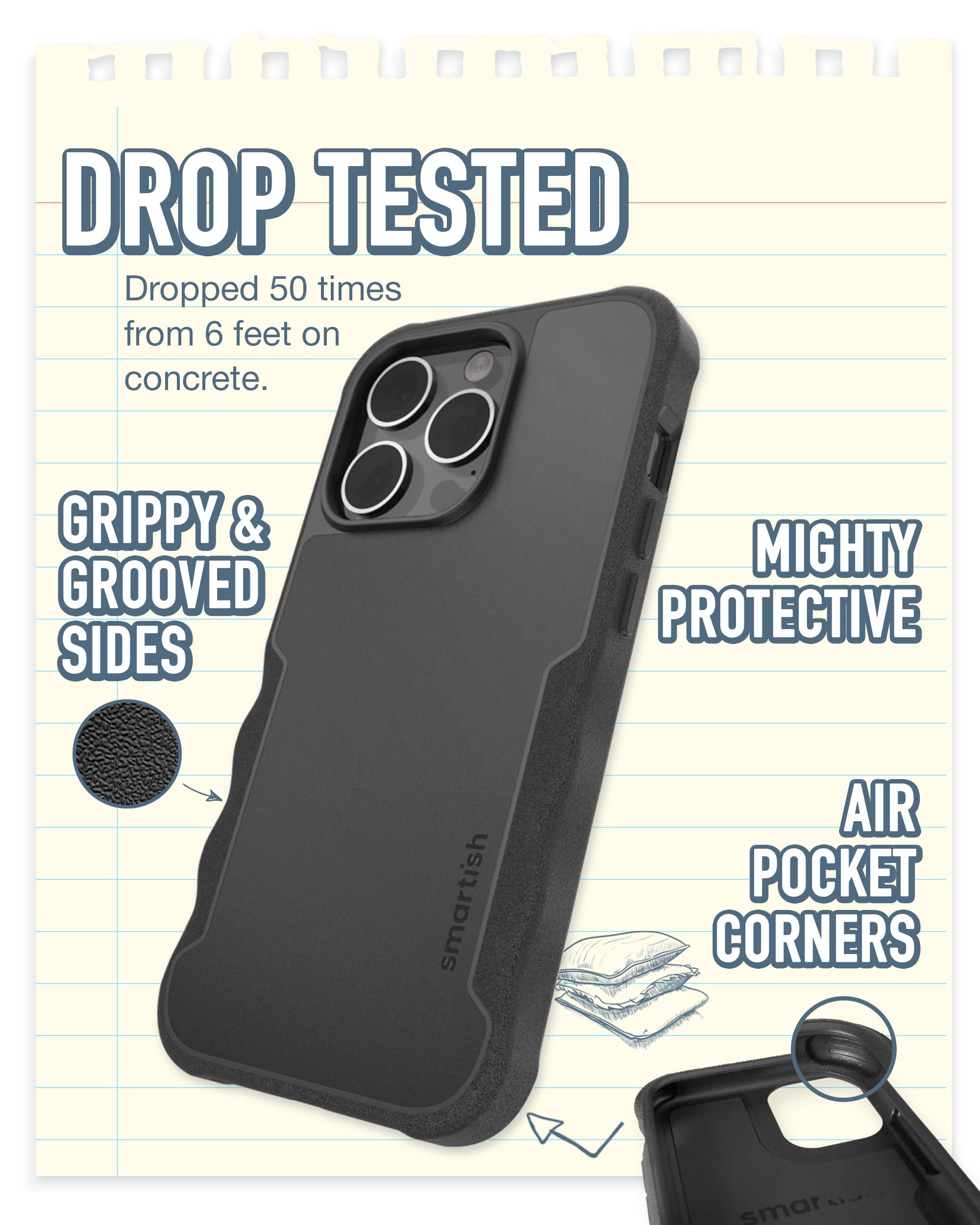 Foto 2 | Funda Magnética Protectora Smartish Gripzilla Para Iphone 14 Pro - Venta Internacional.