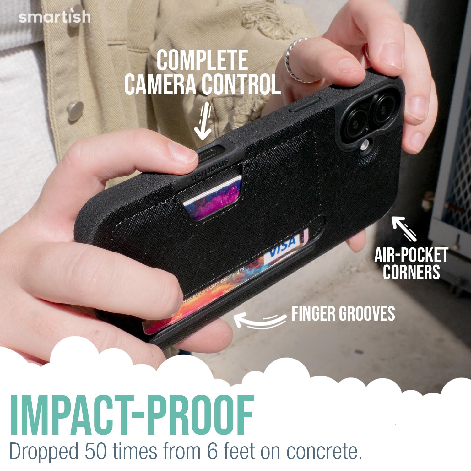 Foto 4 pulgar | Funda Tipo Cartera Smartish  Para Iphone 16 Plus Wallet Slayer Vol 2 - Venta Internacional.