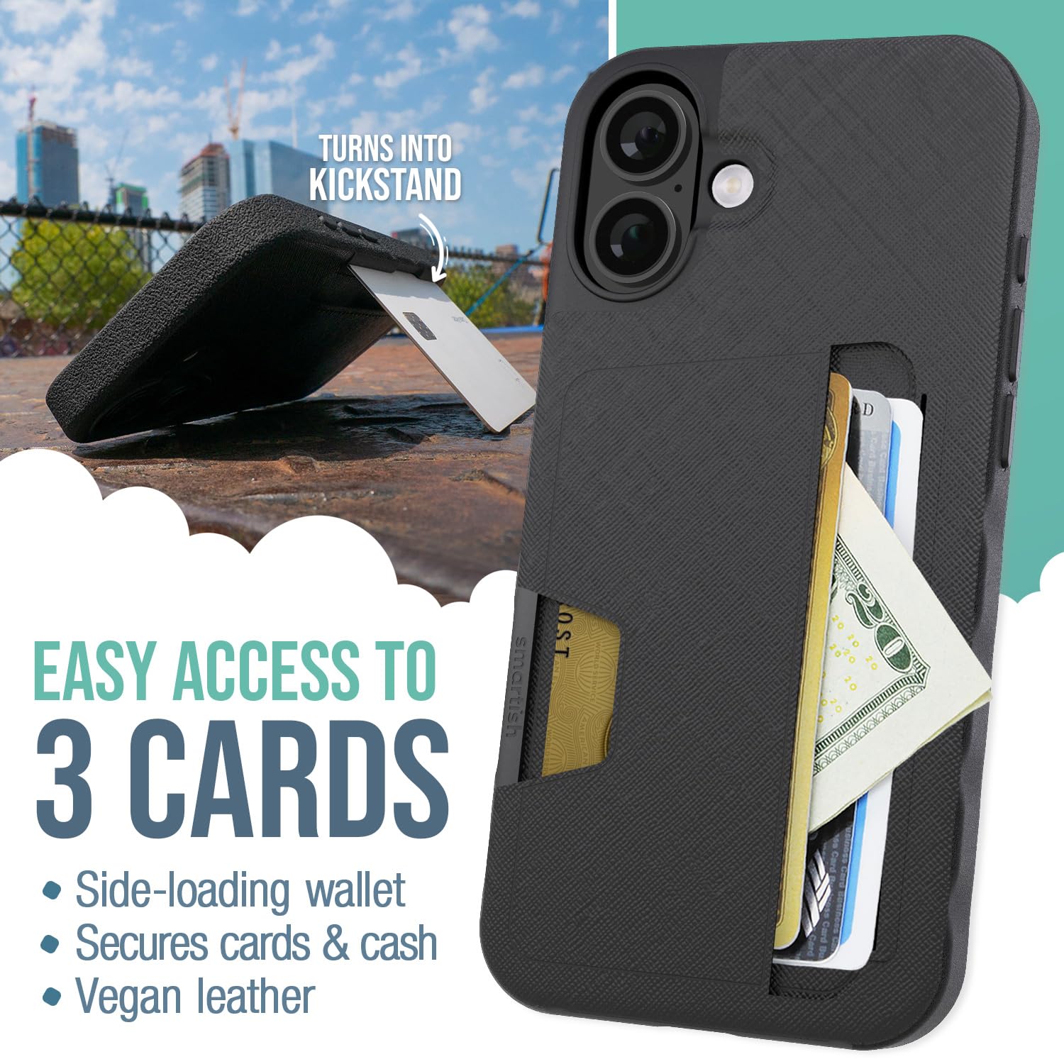 Foto 5 pulgar | Funda Tipo Cartera Smartish  Para Iphone 16 Plus Wallet Slayer Vol 2 - Venta Internacional.