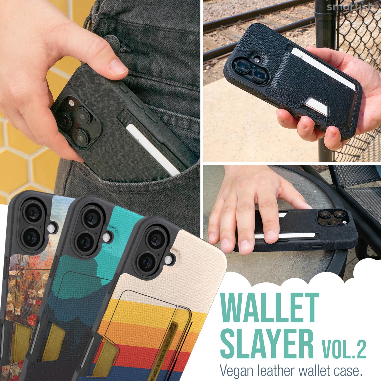 Foto 7 pulgar | Funda Tipo Cartera Smartish  Para Iphone 16 Plus Wallet Slayer Vol 2 - Venta Internacional.