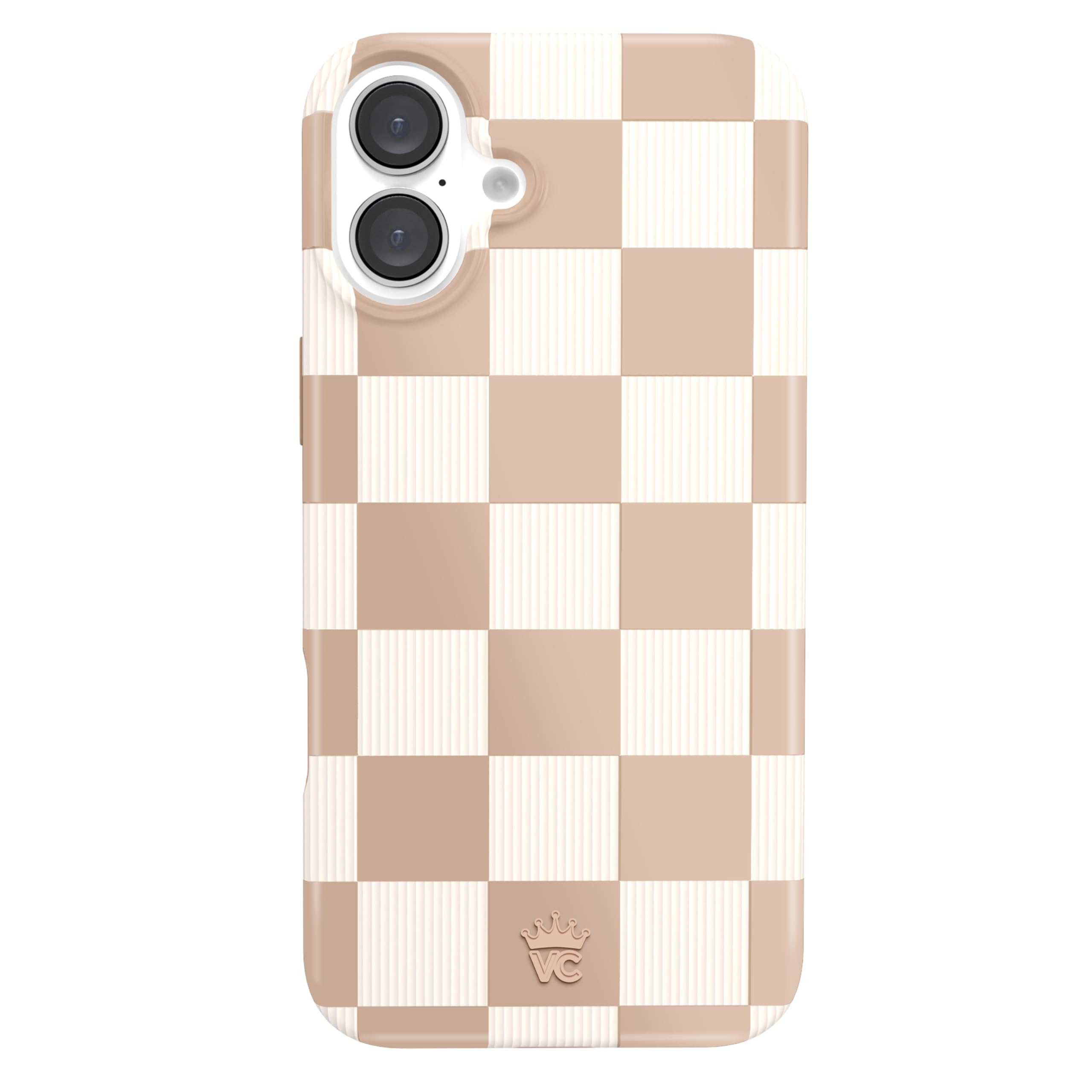 Funda De Teléfono Velvet Caviar A Cuadros Para Iphone 16 Plus Nude - Venta Internacional.
