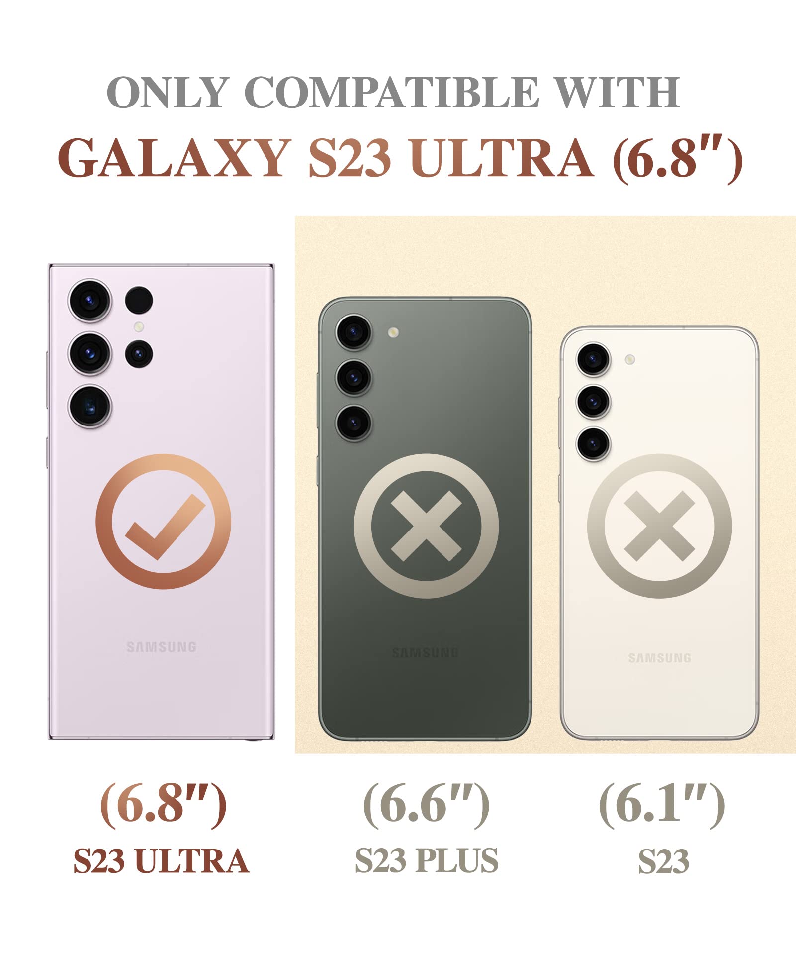 Foto 3 pulgar | Funda De Teléfono Gviewin Para Samsung Galaxy S23 Ultra 5g 6.8 - Venta Internacional.