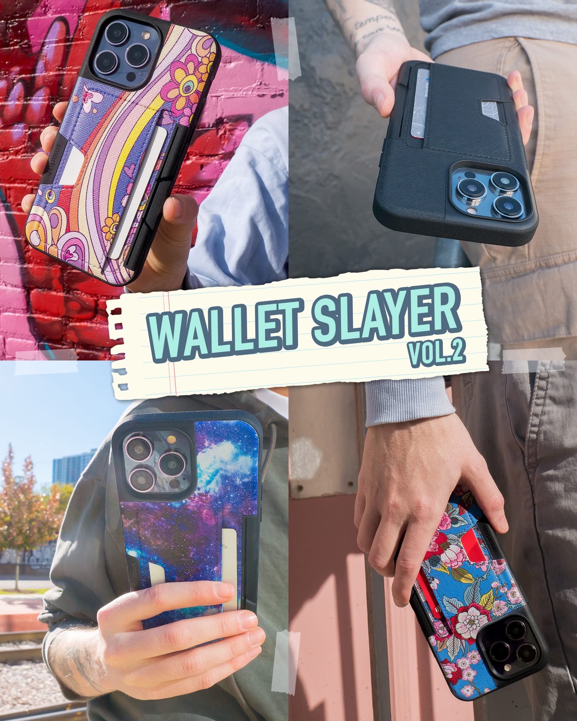Foto 6 | Funda Tipo Cartera Smartish Para Iphone 14 Pro Max Wallet Slayer Vol. 2 - Venta Internacional.