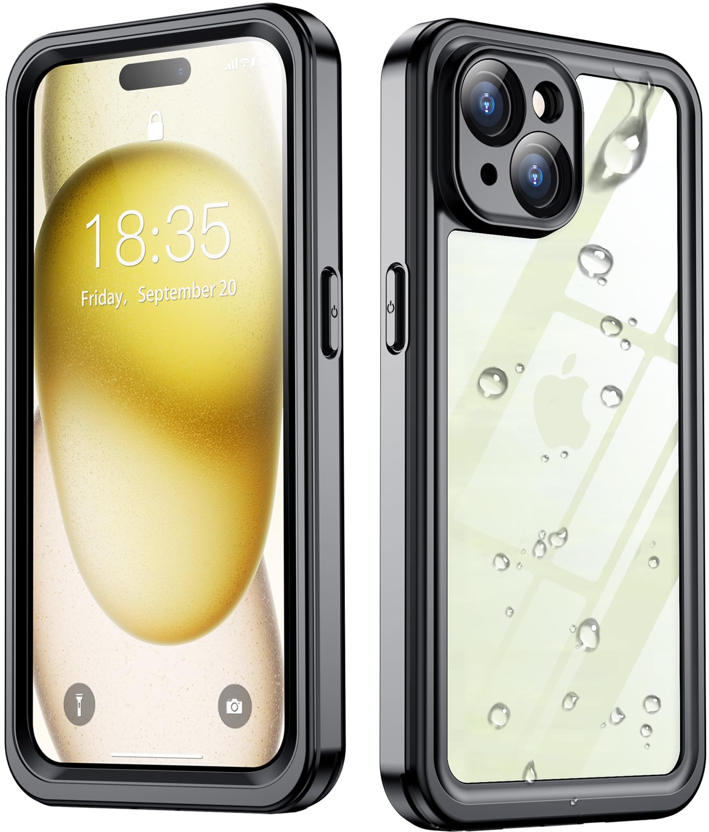 Foto 2 pulgar | Funda Spidercase Para Iphone 15 Plus, Impermeable, Negra Y Transparente - Venta Internacional.