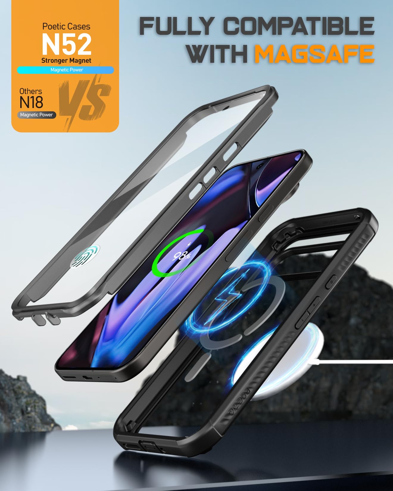 Foto 7 | Funda Poetic Guardian Magpro Para Google Pixel 9/9 Pro 5g - Venta Internacional.