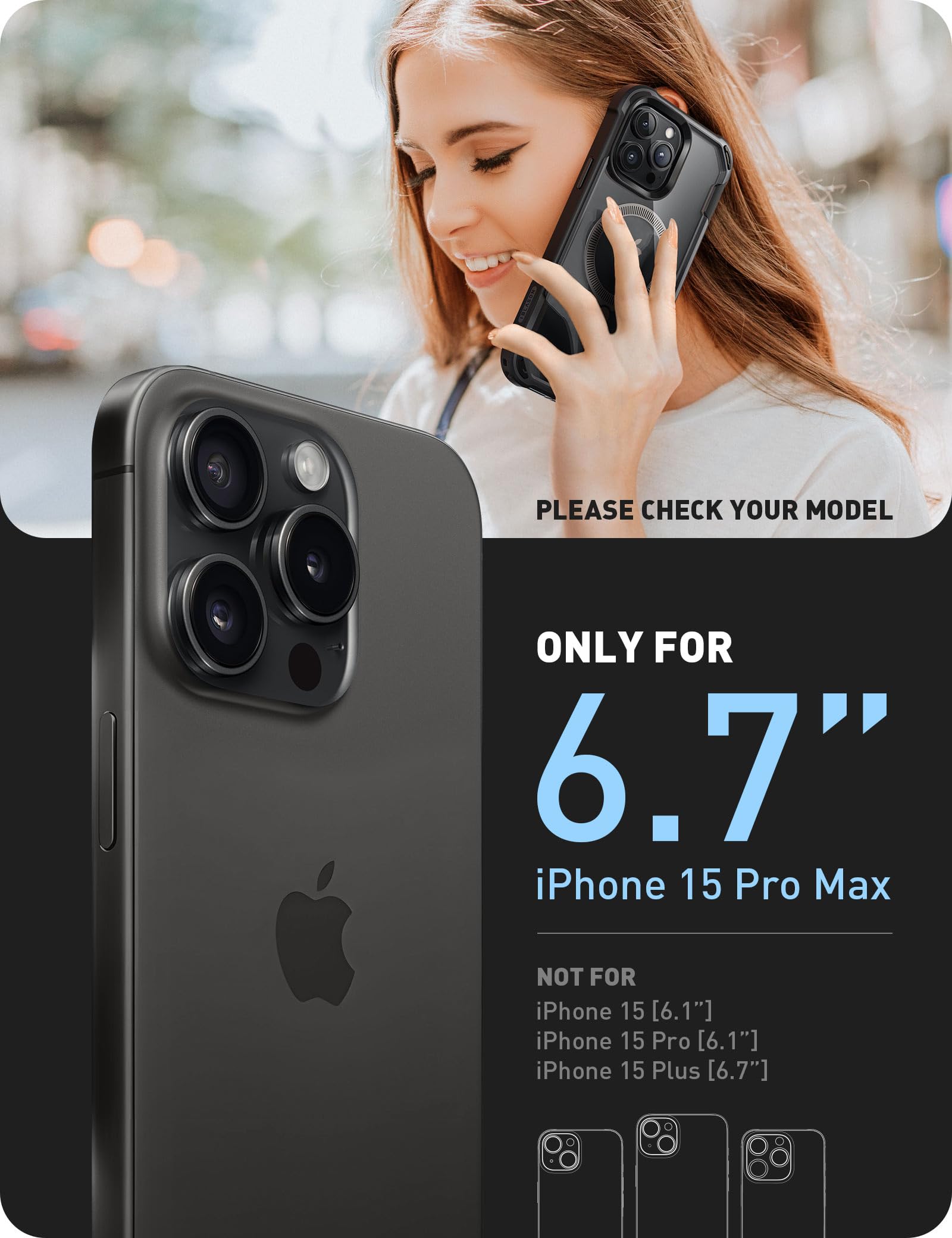 Foto 3 pulgar | Funda De Teléfono I-blason Ares Para Iphone 15 Pro Max Con Magsafe - Venta Internacional.