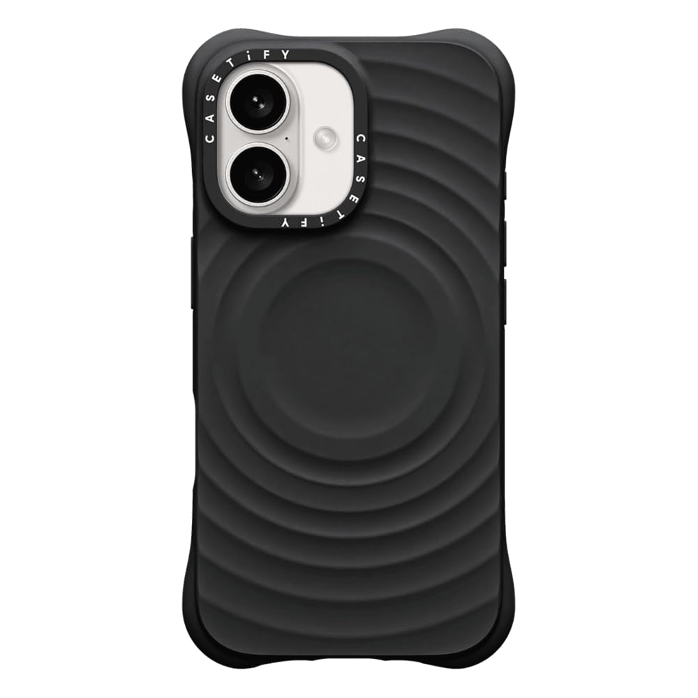 Foto 2 pulgar | Funda De Teléfono Casetify Ripple Silicone Para Iphone 16, Color Negro - Venta Internacional.