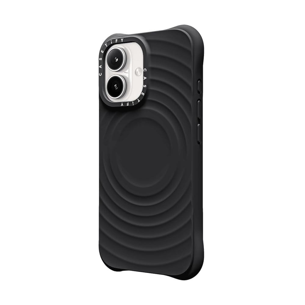 Foto 3 pulgar | Funda De Teléfono Casetify Ripple Silicone Para Iphone 16, Color Negro - Venta Internacional.