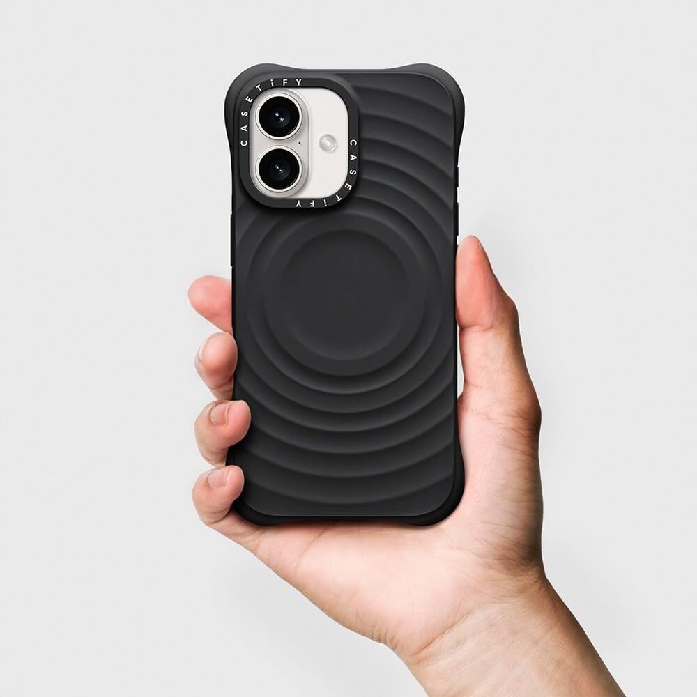 Foto 5 pulgar | Funda De Teléfono Casetify Ripple Silicone Para Iphone 16, Color Negro - Venta Internacional.