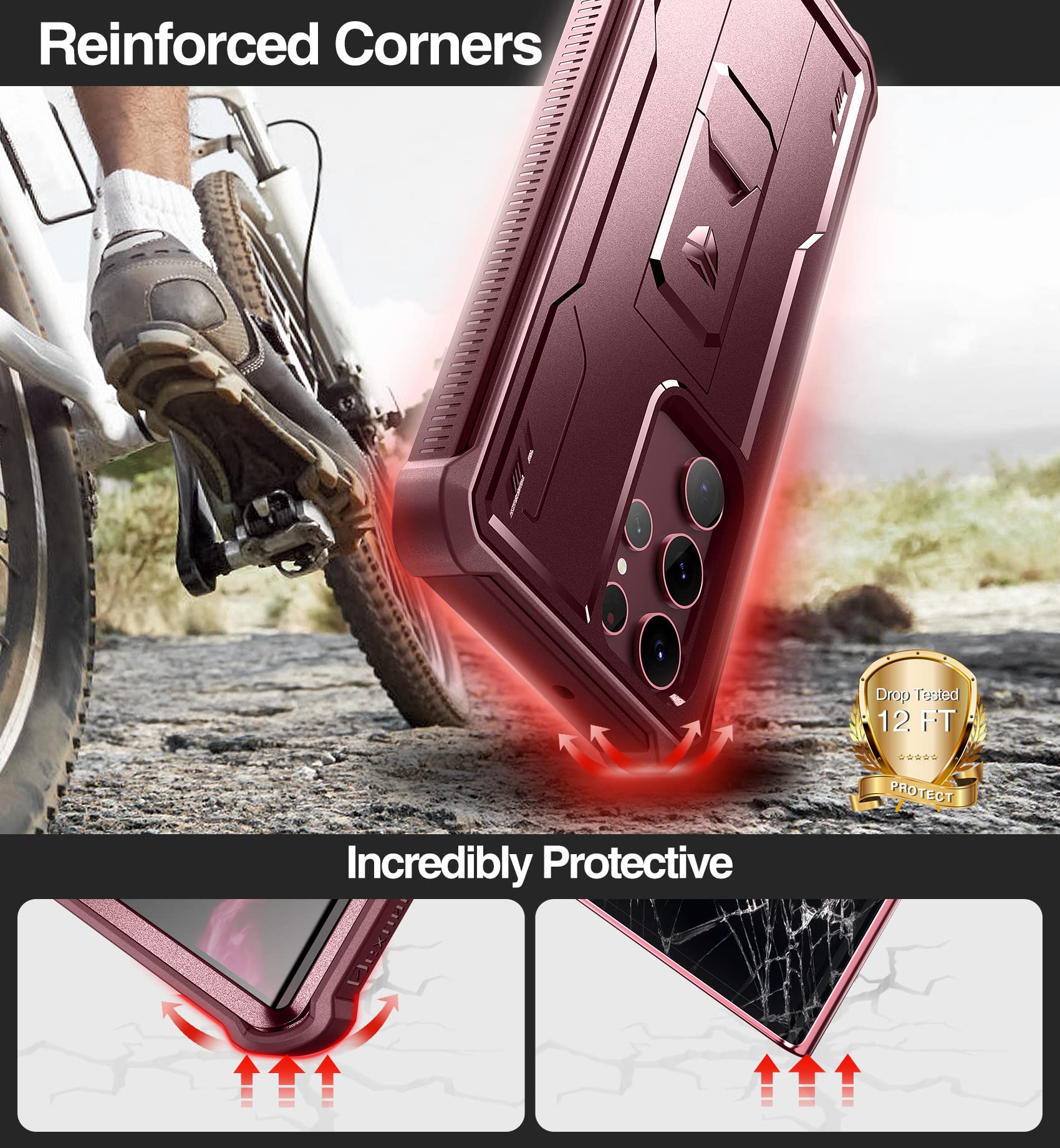 Foto 4 pulgar | Funda Dexnor De Cuerpo Completo Con Protector De Pantalla Para Samsung S22 Ultra - Venta Internacional.