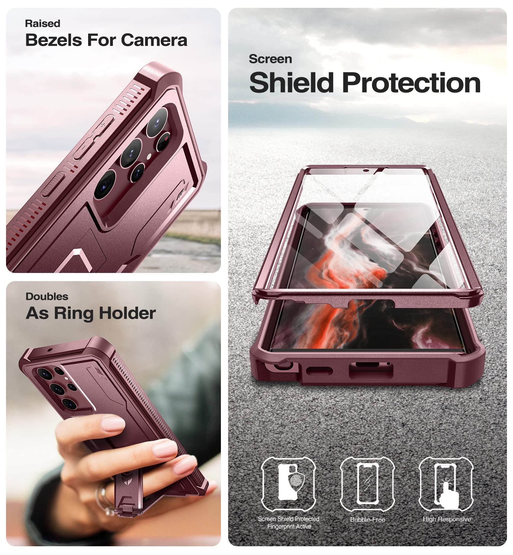 Foto 8 pulgar | Funda Dexnor De Cuerpo Completo Con Protector De Pantalla Para Samsung S22 Ultra - Venta Internacional.