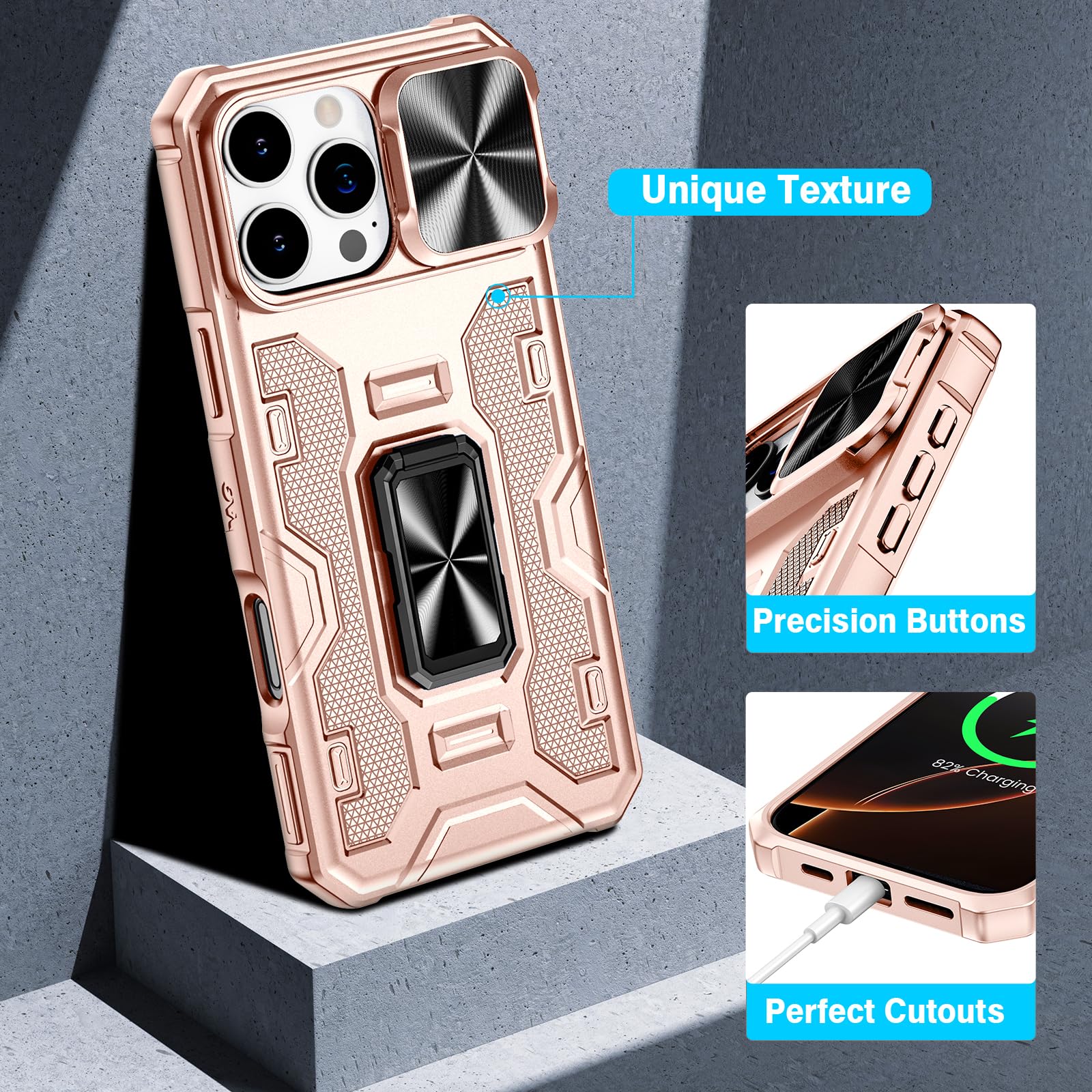 Foto 8 pulgar | Funda De Teléfono Vego Para Iphone 16 Pro Max Con Clip Para Cinturón - Venta Internacional.