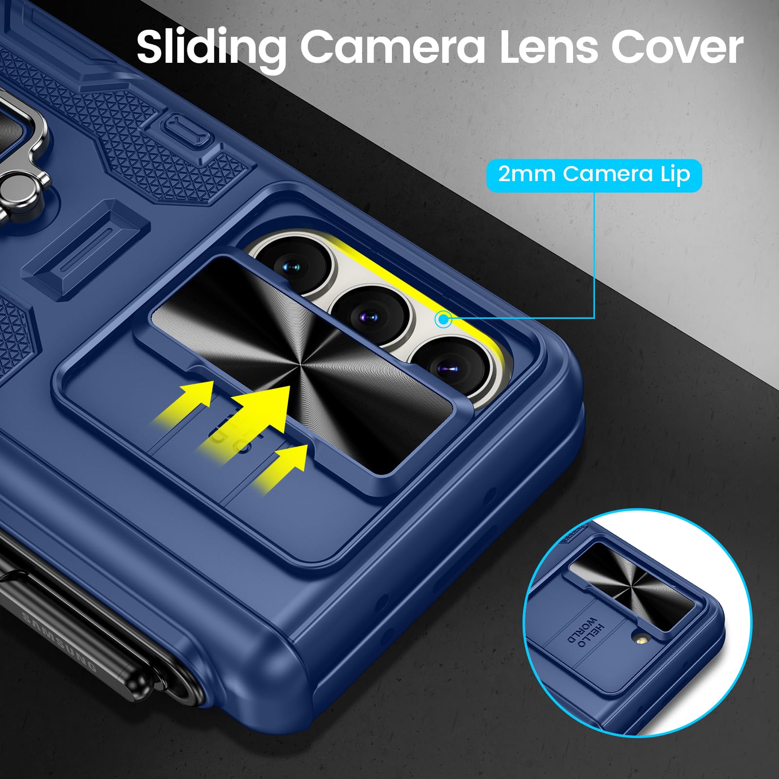 Foto 4 pulgar | Funda Vego Para Samsung Galaxy Z Fold 5 5g Con Soporte Para Bolígrafo S - Venta Internacional.