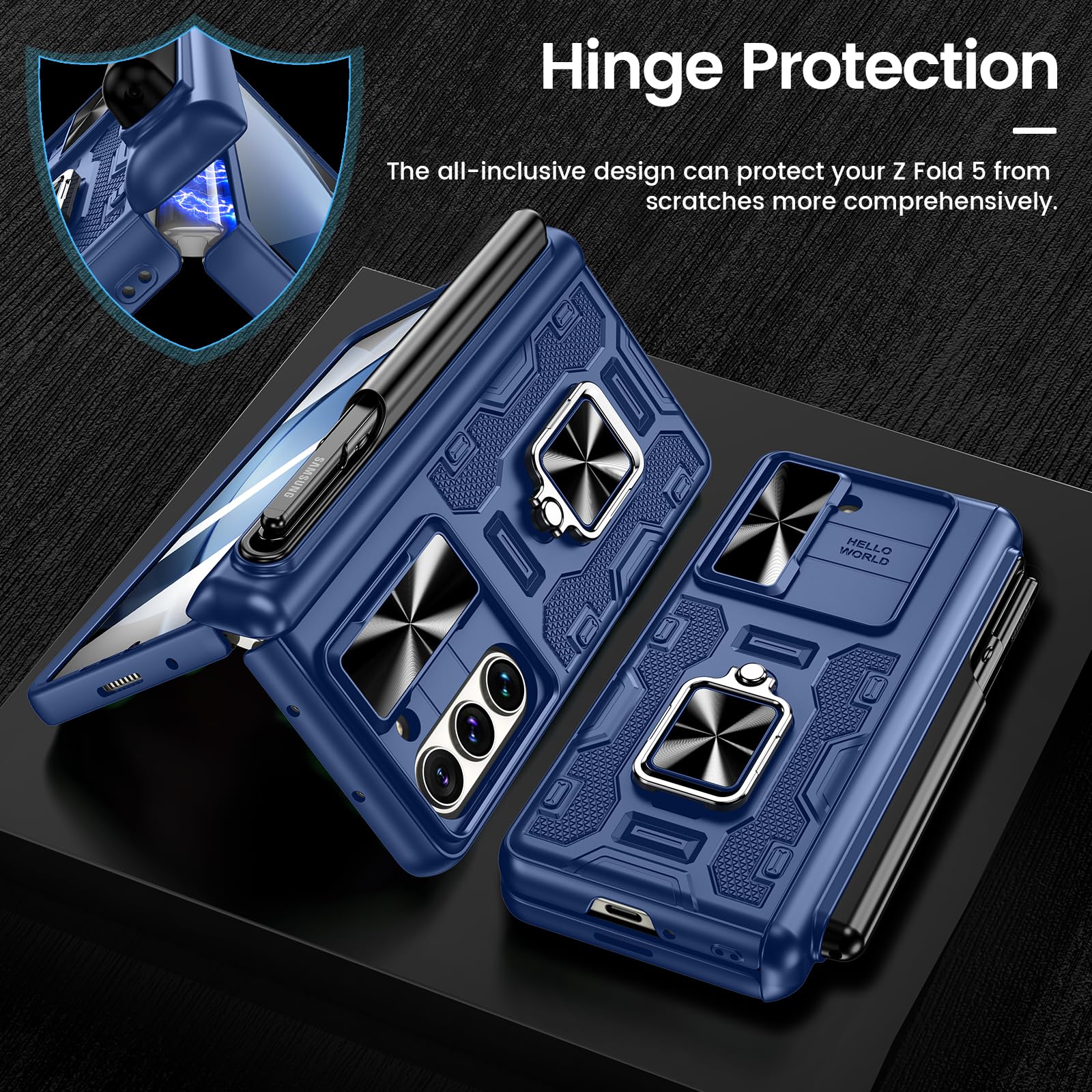 Foto 5 pulgar | Funda Vego Para Samsung Galaxy Z Fold 5 5g Con Soporte Para Bolígrafo S - Venta Internacional.