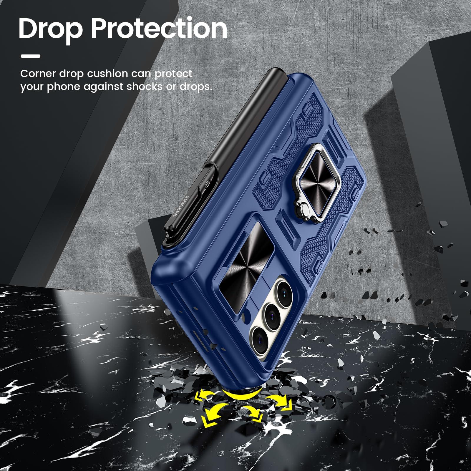 Foto 8 pulgar | Funda Vego Para Samsung Galaxy Z Fold 5 5g Con Soporte Para Bolígrafo S - Venta Internacional.