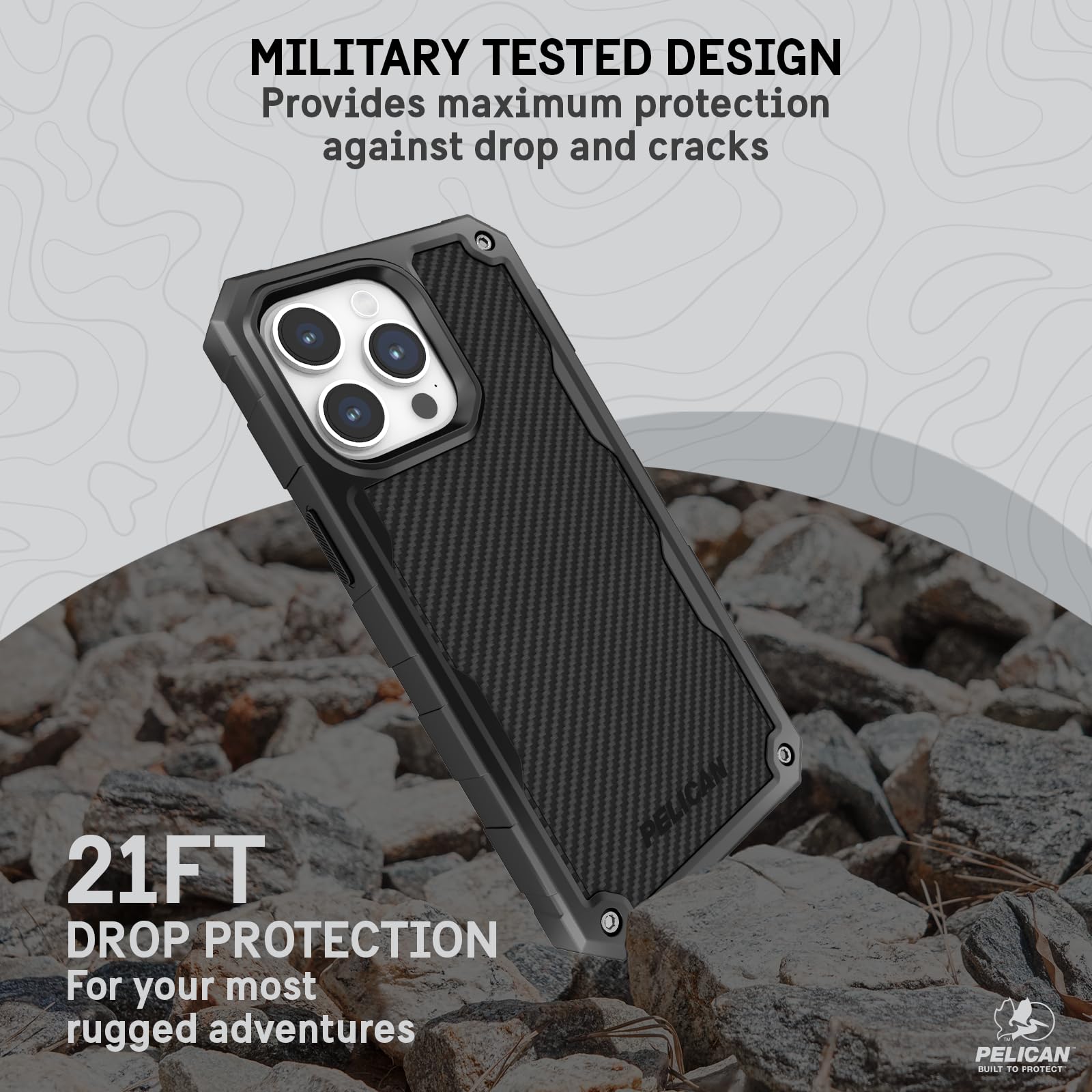 Foto 3 | Funda Para Teléfono Pelican Shield Series Iphone 15 Pro 6.1 Negra - Venta Internacional.