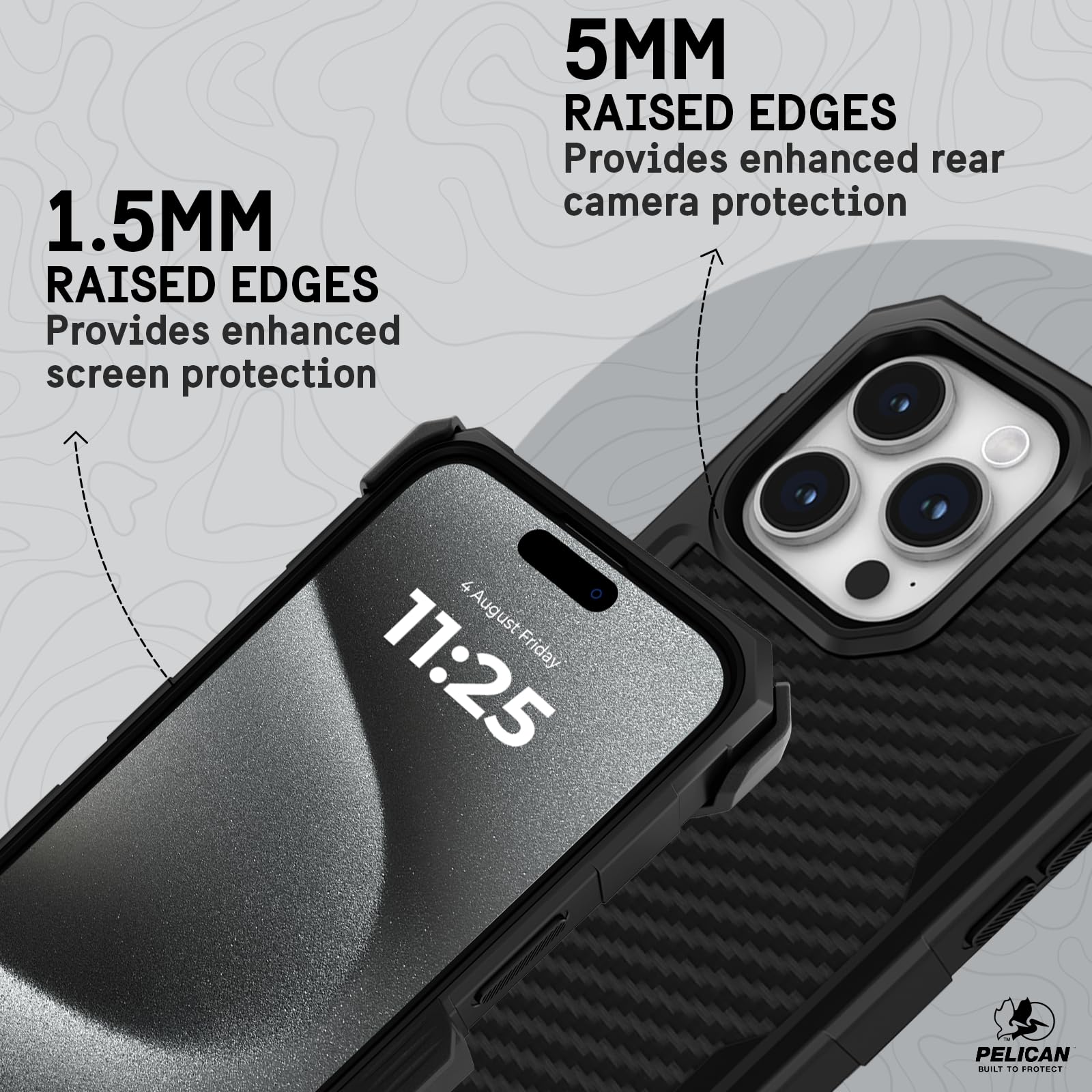 Foto 6 pulgar | Funda Para Teléfono Pelican Shield Series Iphone 15 Pro 6.1 Negra - Venta Internacional.