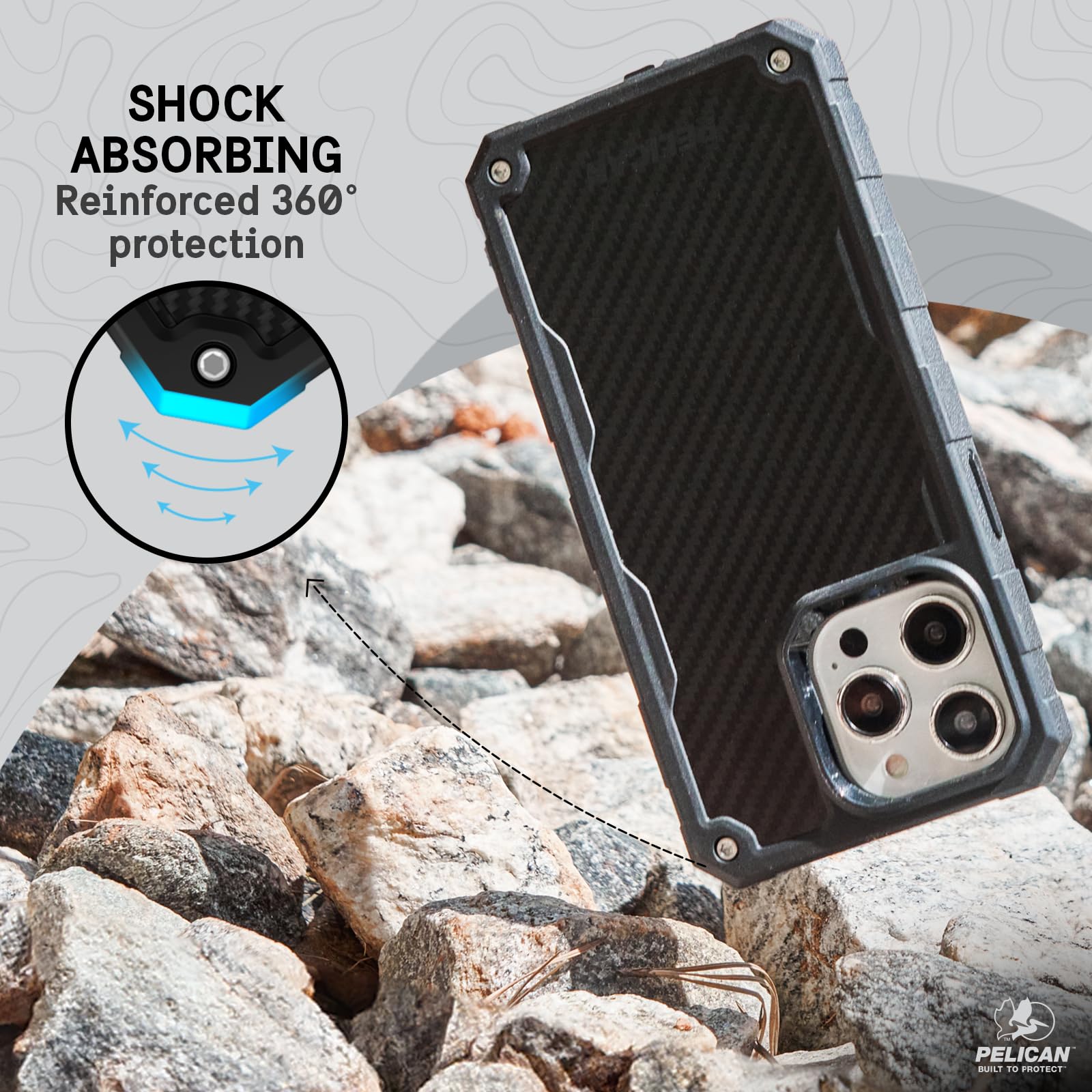 Foto 8 pulgar | Funda Para Teléfono Pelican Shield Series Iphone 15 Pro 6.1 Negra - Venta Internacional.