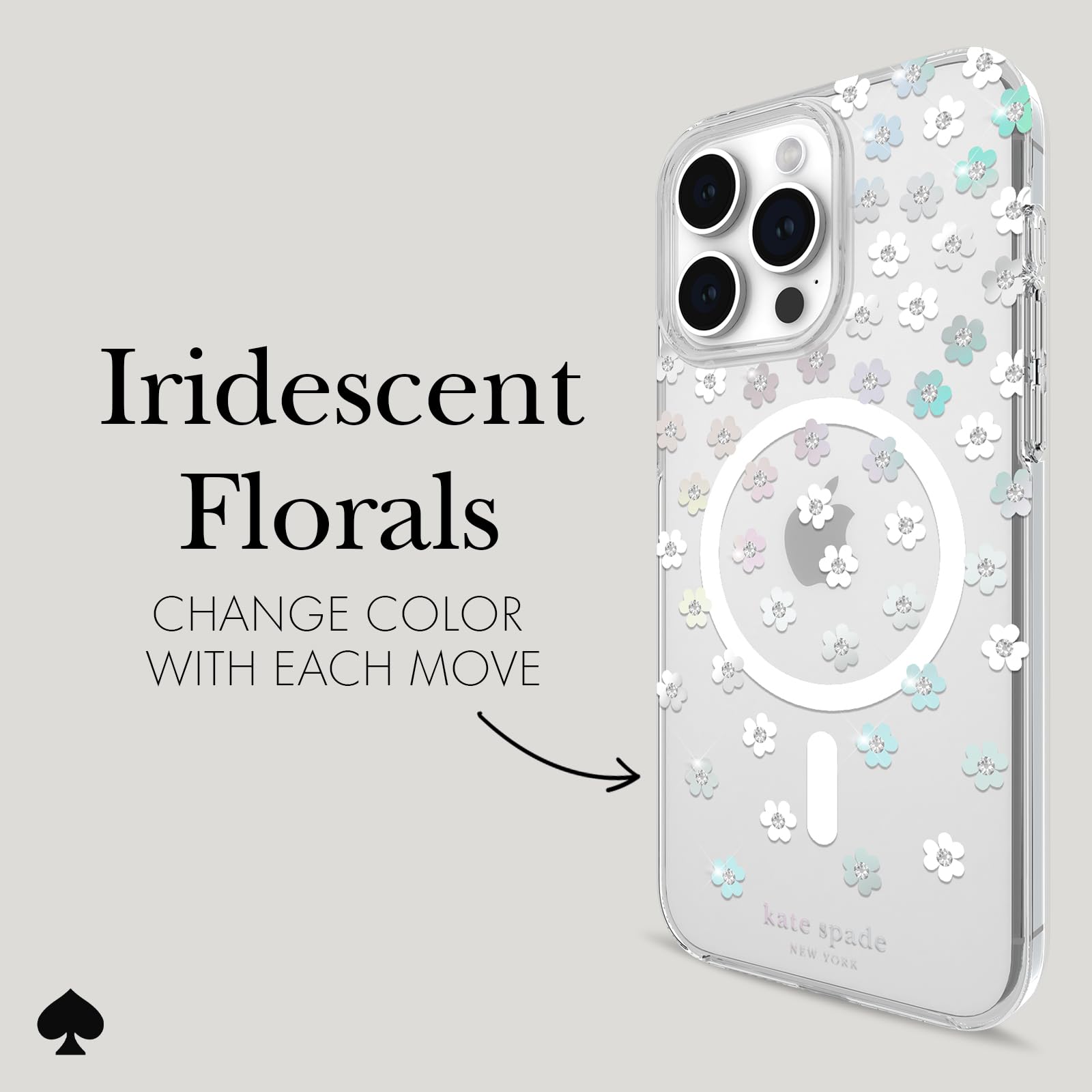 Foto 6 | Funda De Teléfono Kate Spade New York Iphone 15 Pro Max Con Flores Dispersas - Venta Internacional.