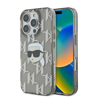 Foto 1 | Funda Karl Monograma Cara Karl Para Iphone 16 Pro - Negro