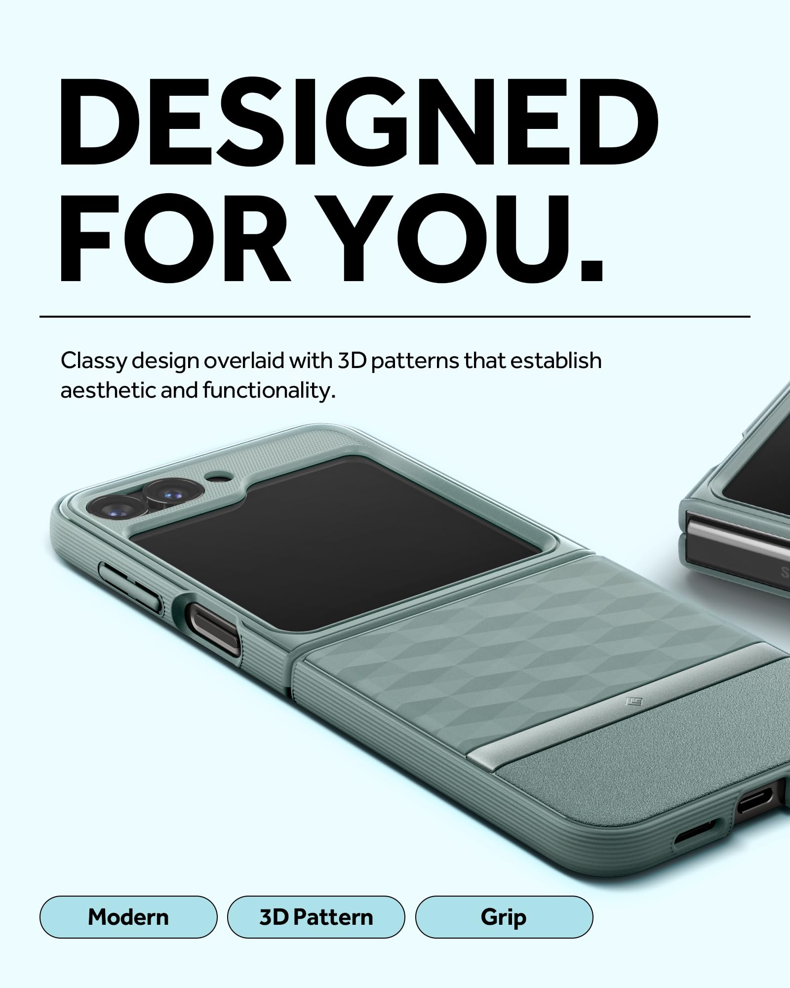Foto 4 pulgar | Funda Protectora Caseology Parallax 3d Ergonómica Para Samsung Z Flip 6 - Venta Internacional.