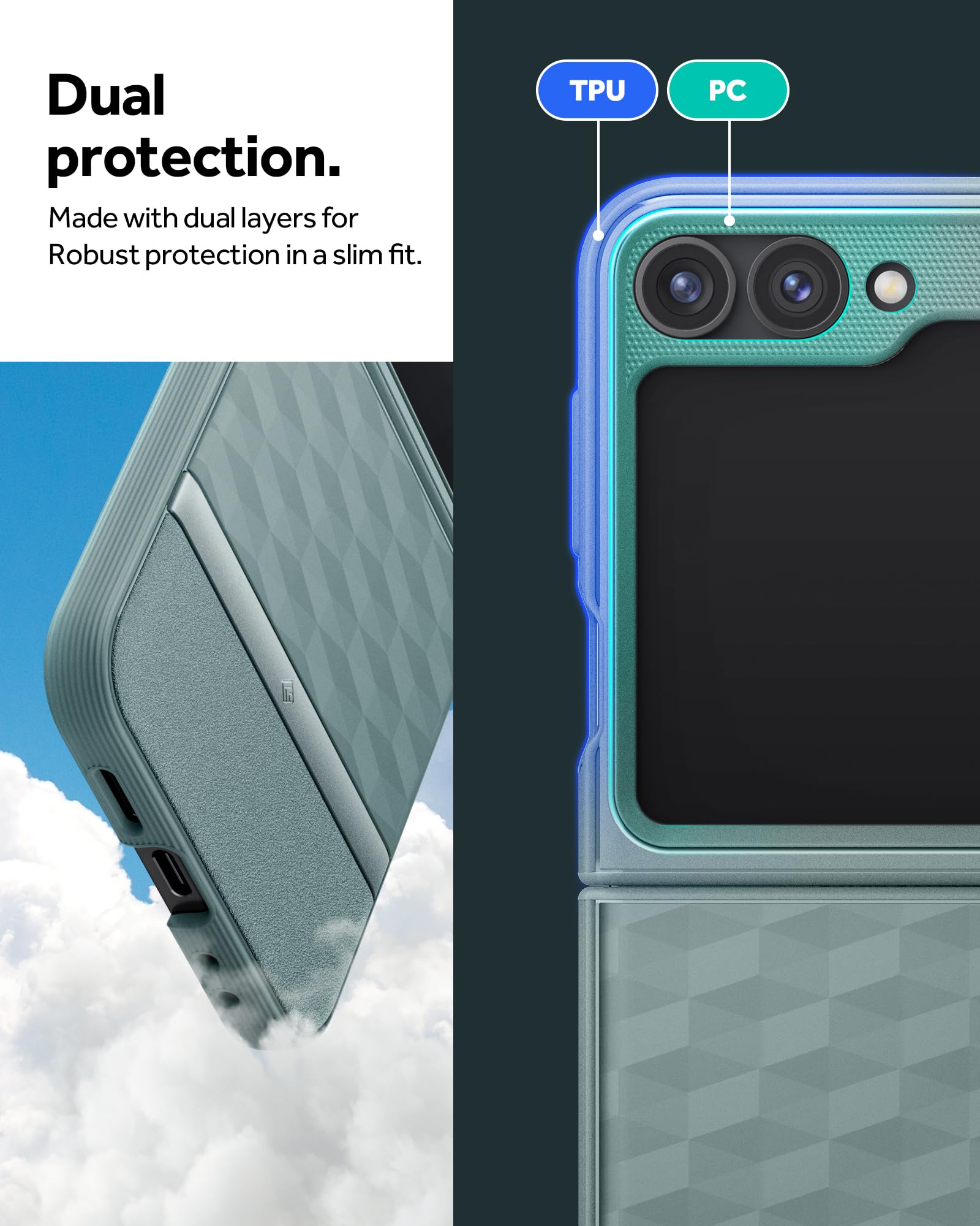 Foto 6 pulgar | Funda Protectora Caseology Parallax 3d Ergonómica Para Samsung Z Flip 6 - Venta Internacional.