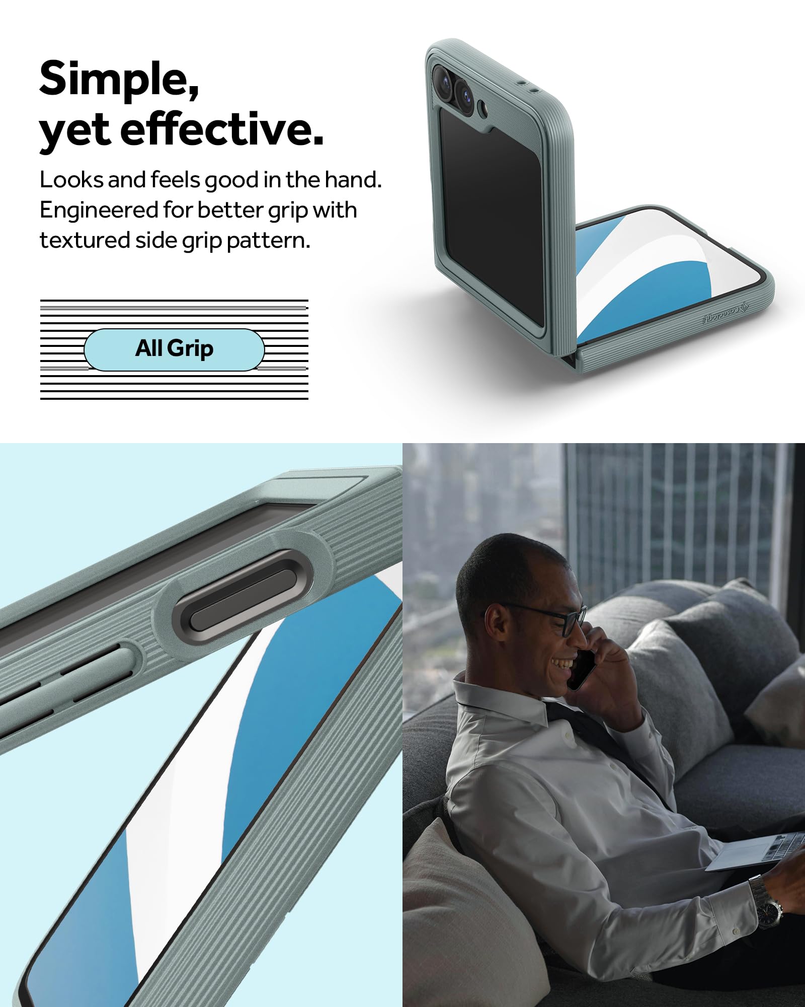 Foto 6 | Funda Protectora Caseology Parallax 3d Ergonómica Para Samsung Z Flip 6 - Venta Internacional.