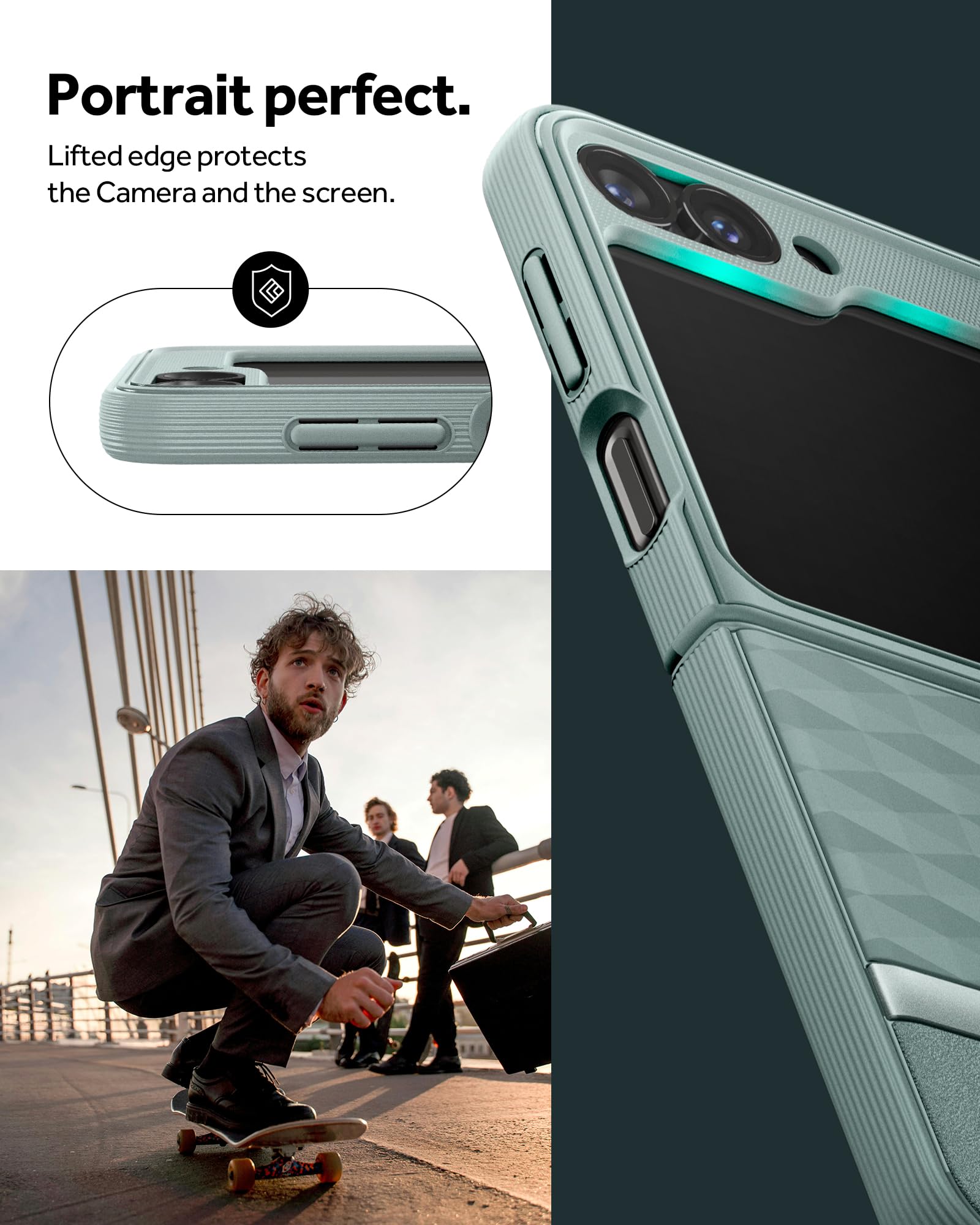 Foto 8 pulgar | Funda Protectora Caseology Parallax 3d Ergonómica Para Samsung Z Flip 6 - Venta Internacional.