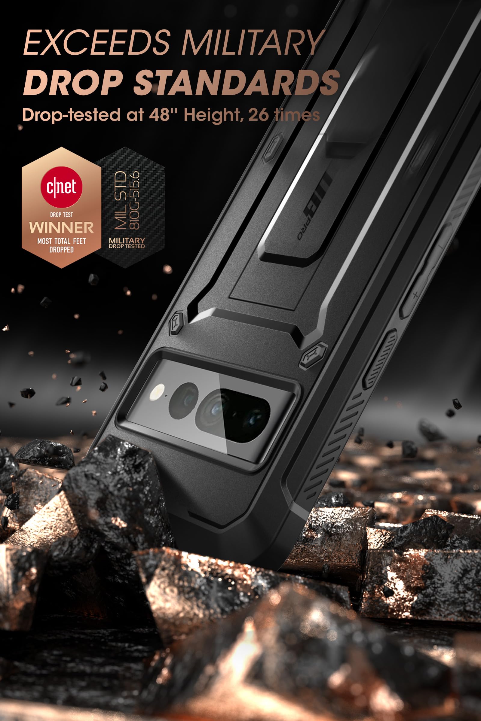 Foto 3 | Funda De Teléfono Supcase Unicorn Beetle Pro Con Soporte Para Google Pixel 8 - Venta Internacional.