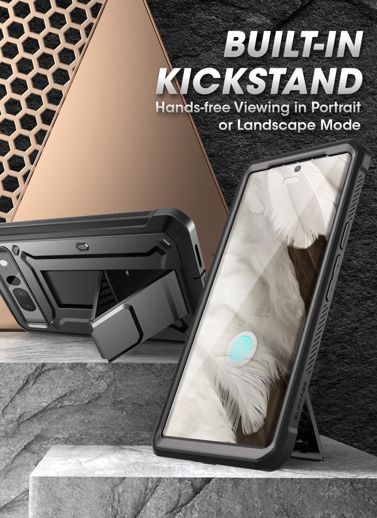 Foto 4 | Funda De Teléfono Supcase Unicorn Beetle Pro Con Soporte Para Google Pixel 8 - Venta Internacional.