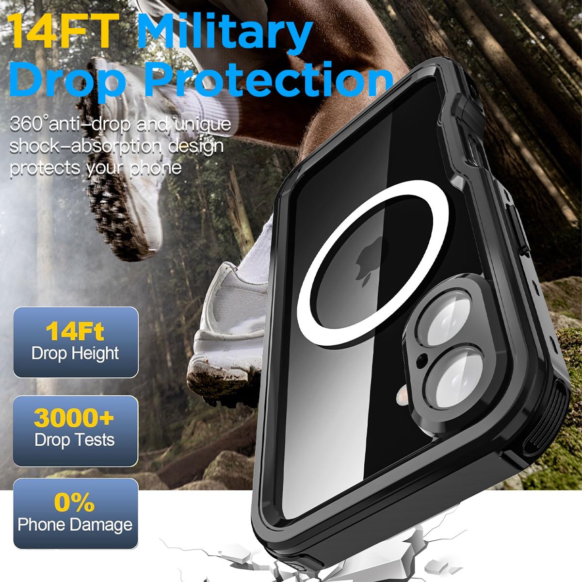 Foto 8 pulgar | Funda Impermeable Aicase Para Iphone 16 Plus (6.7) Con Magsafe Ip68 - Venta Internacional.