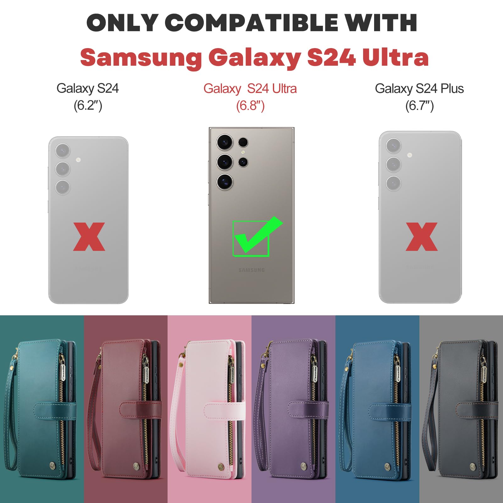 Foto 3 pulgar | Funda Tipo Cartera Caseme Para Samsung Galaxy S24 Ultra Coffee - Venta Internacional.