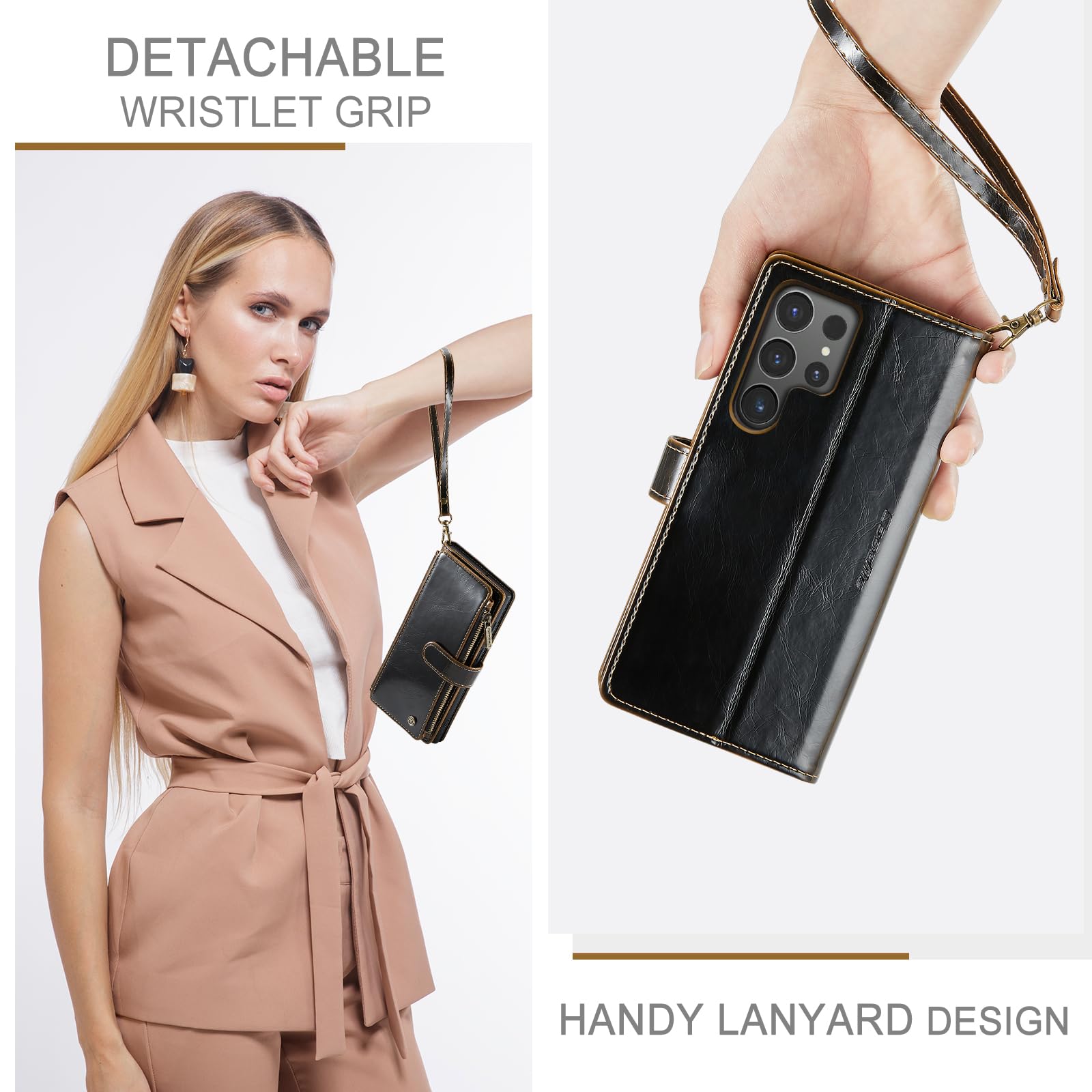 Foto 5 pulgar | Funda Tipo Cartera Caseme Para Samsung Galaxy S24 Ultra Coffee - Venta Internacional.
