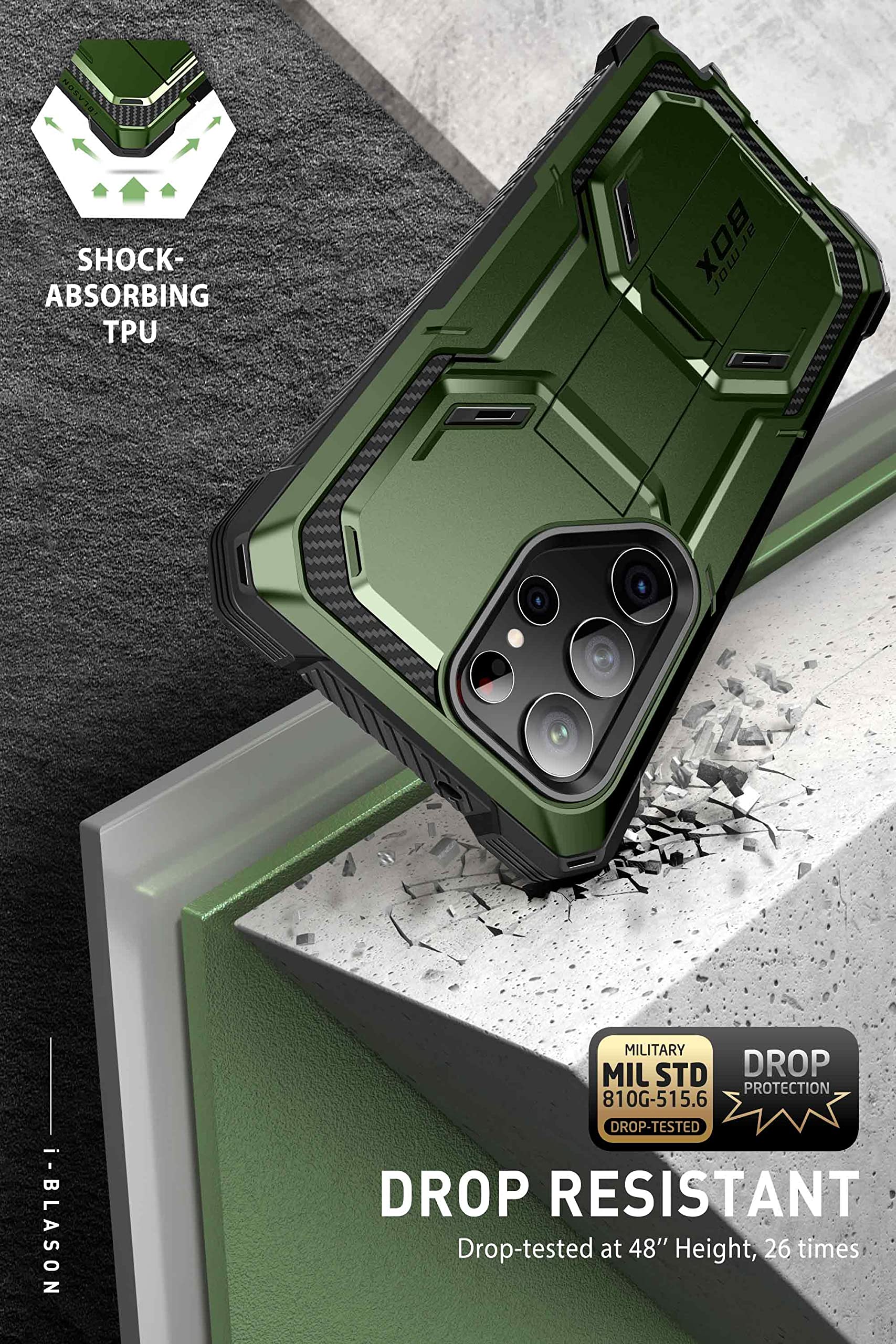 Foto 4 pulgar | Funda De Teléfono I-blason Armorbox Con Soporte Para Samsung Galaxy S23 Ultra - Venta Internacional.