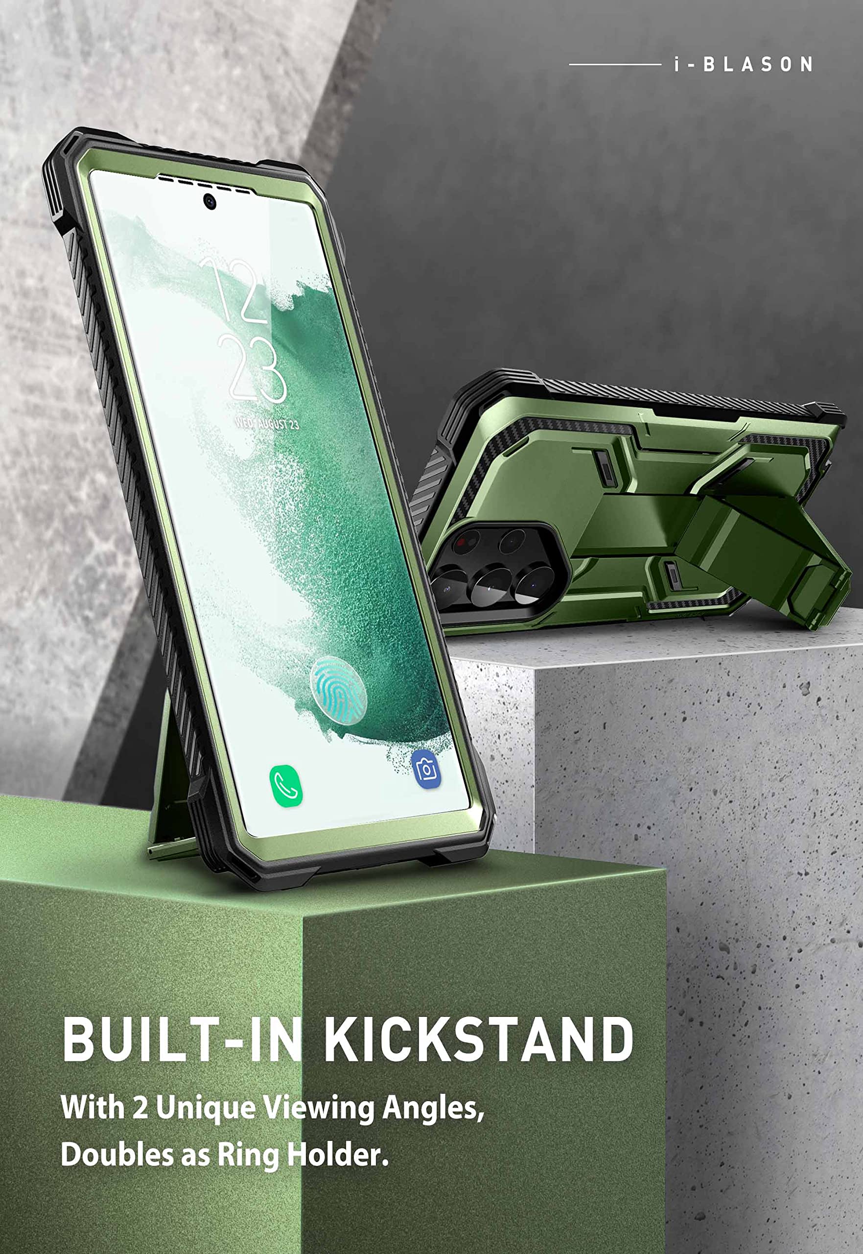 Foto 5 pulgar | Funda De Teléfono I-blason Armorbox Con Soporte Para Samsung Galaxy S23 Ultra - Venta Internacional.
