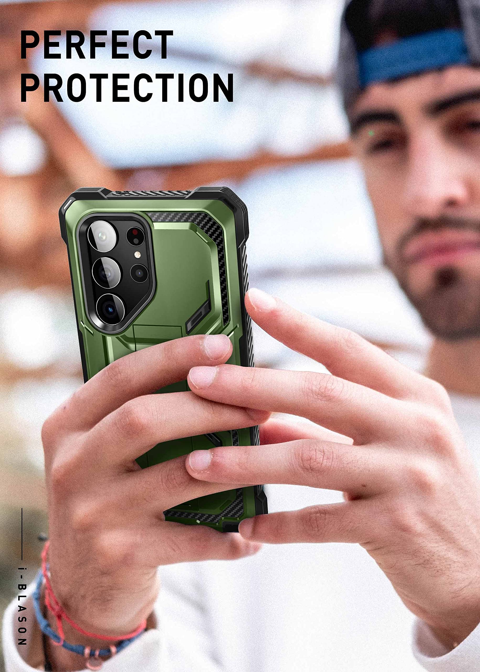 Foto 7 pulgar | Funda De Teléfono I-blason Armorbox Con Soporte Para Samsung Galaxy S23 Ultra - Venta Internacional.