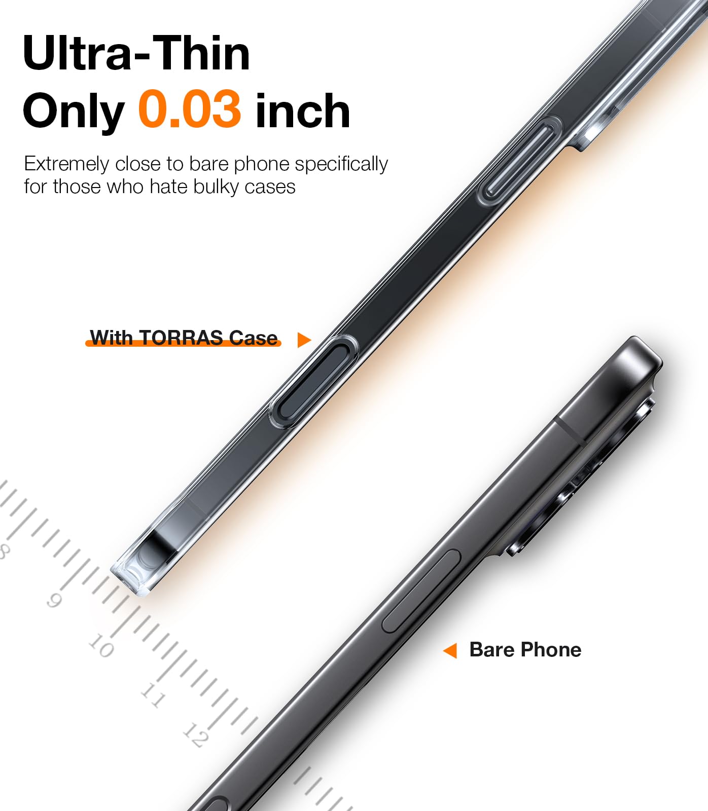 Foto 5 pulgar | Funda De Teléfono Torras Slim Fit Para Iphone 16 Pro Clear - Venta Internacional.