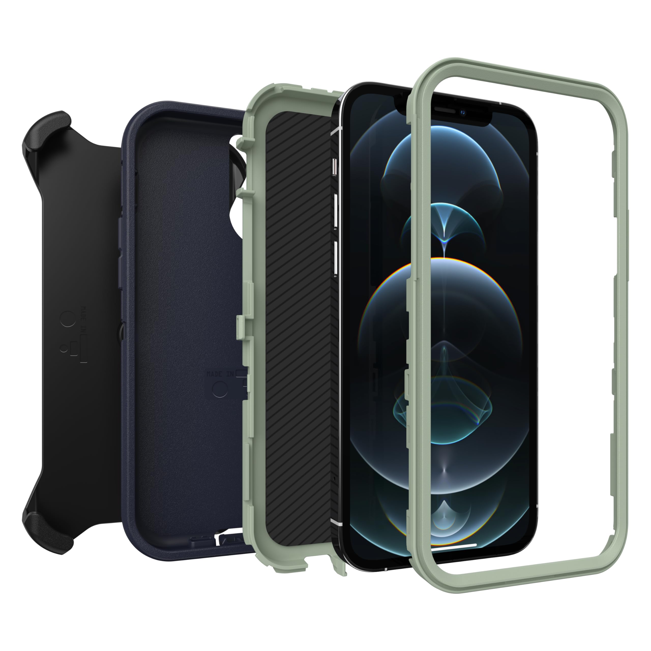 Foto 4 pulgar | Funda Otterbox Defender Series Para Iphone 12 Y 12 Pro, Color Verde - Venta Internacional.