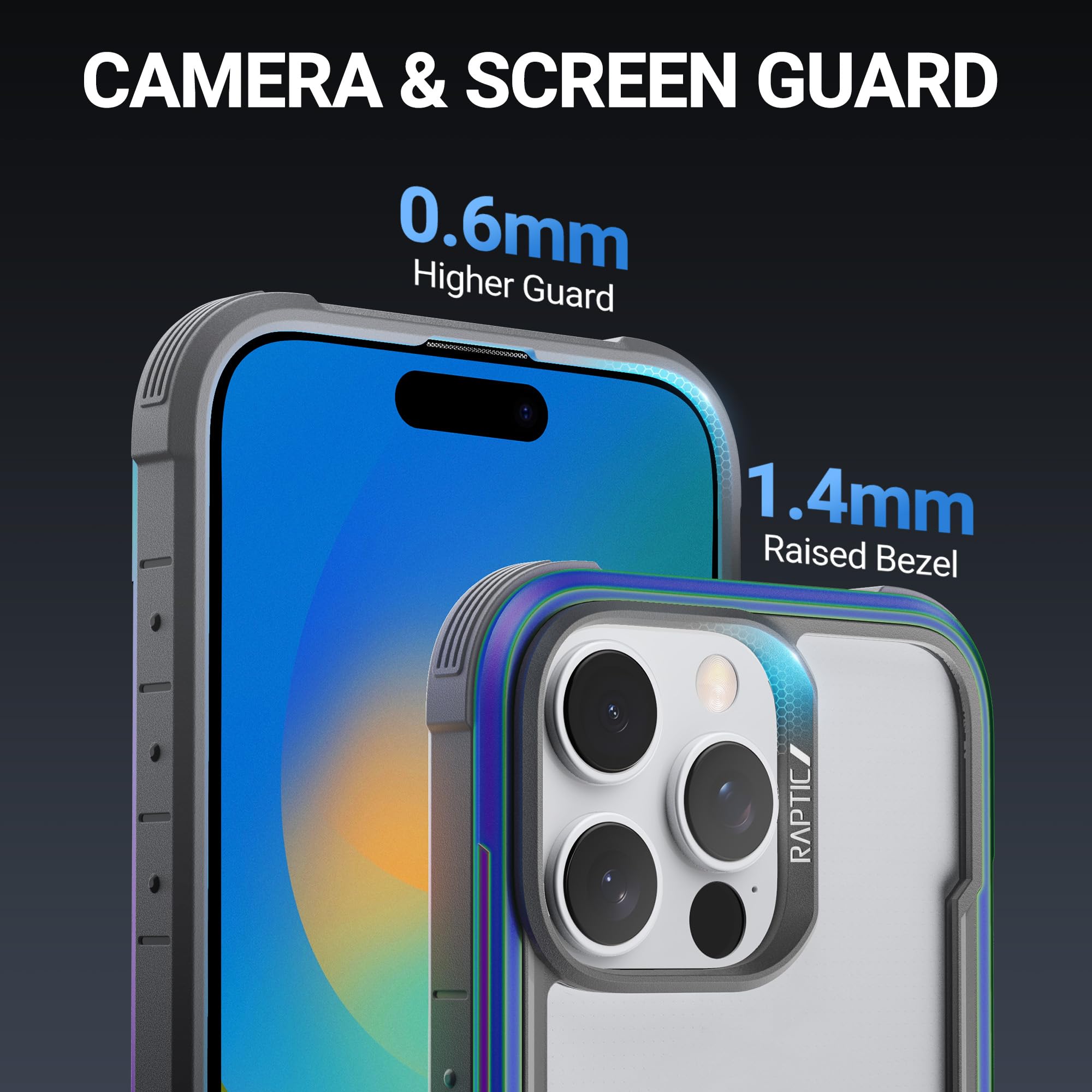 Foto 6 pulgar | Funda Raptic Shield Para Iphone 16 Pro A Prueba De Golpes, Transparente - Venta Internacional.
