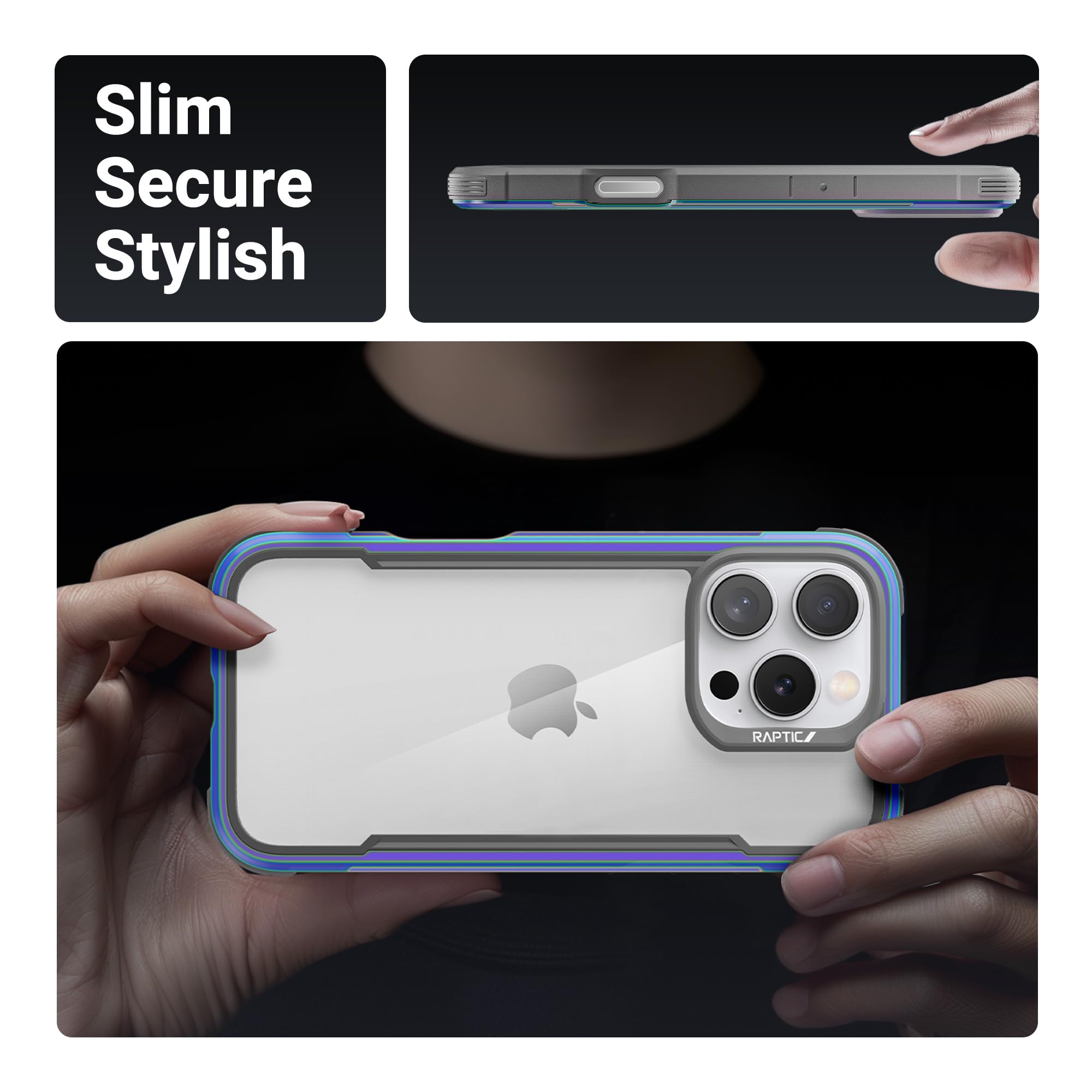Foto 7 pulgar | Funda Raptic Shield Para Iphone 16 Pro A Prueba De Golpes, Transparente - Venta Internacional.