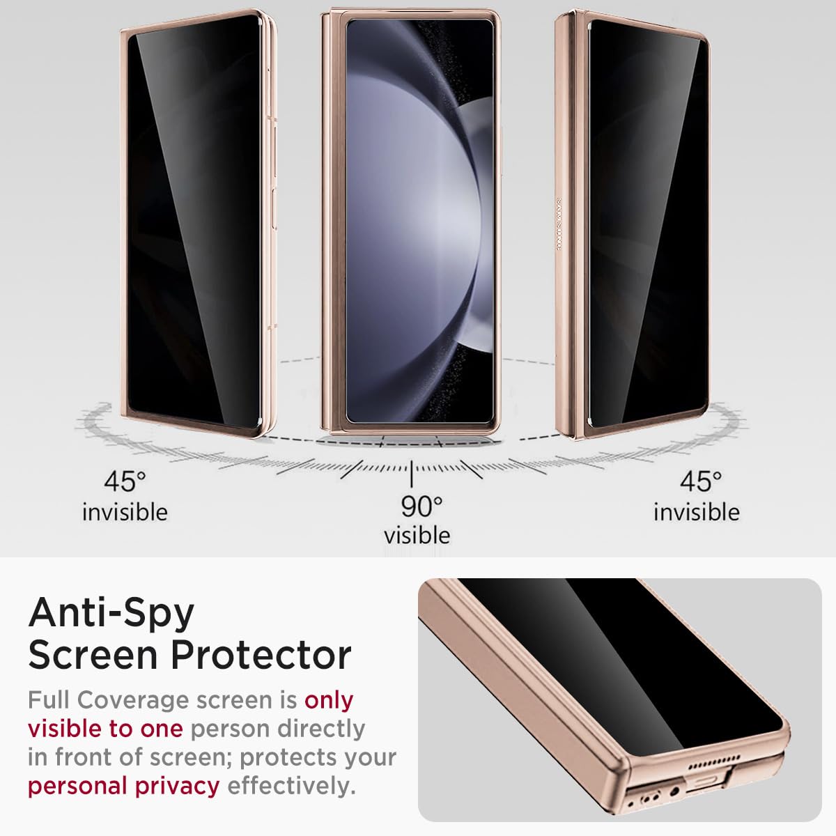 Foto 3 | Funda Protectora Miimall Para Samsung Galaxy Z Fold 5 5g - Venta Internacional.