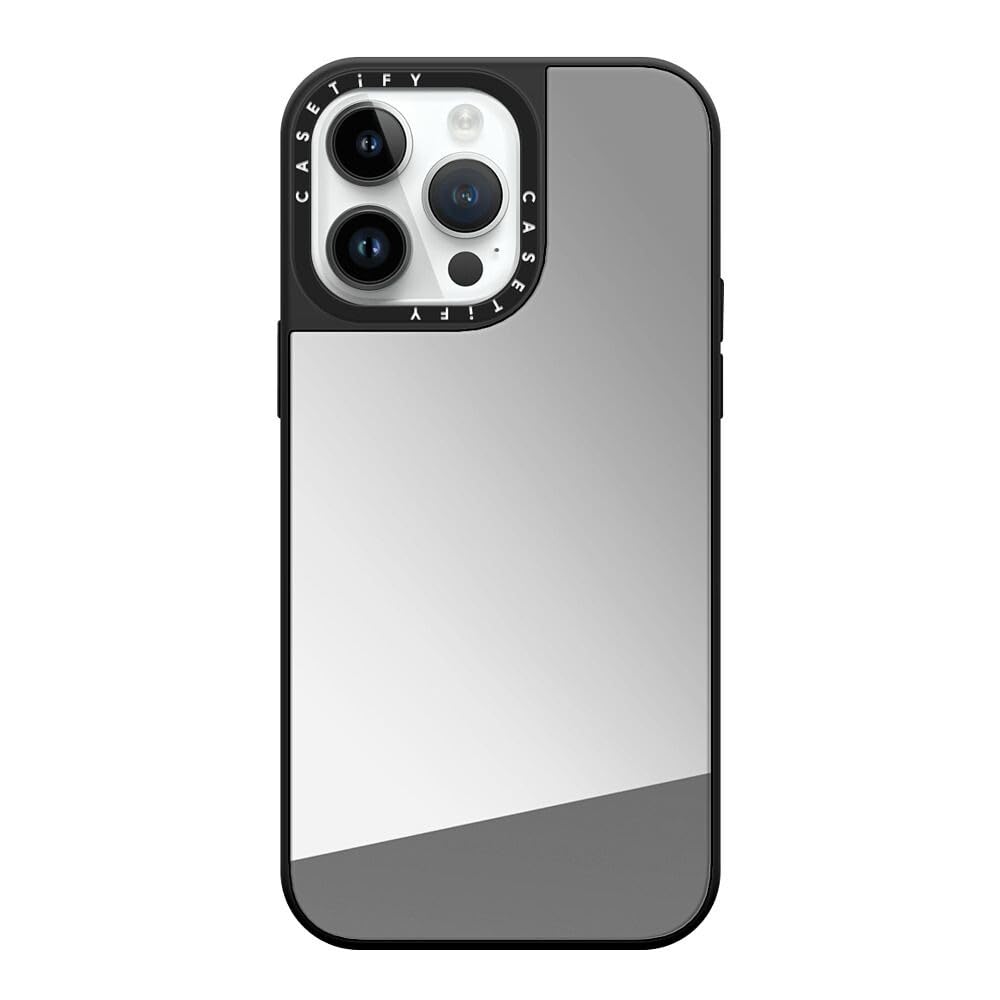 Foto 2 pulgar | Funda De Teléfono Tify Mirror Plateada Sobre Negro Para Iphone 14 Pro Max - Venta Internacional.