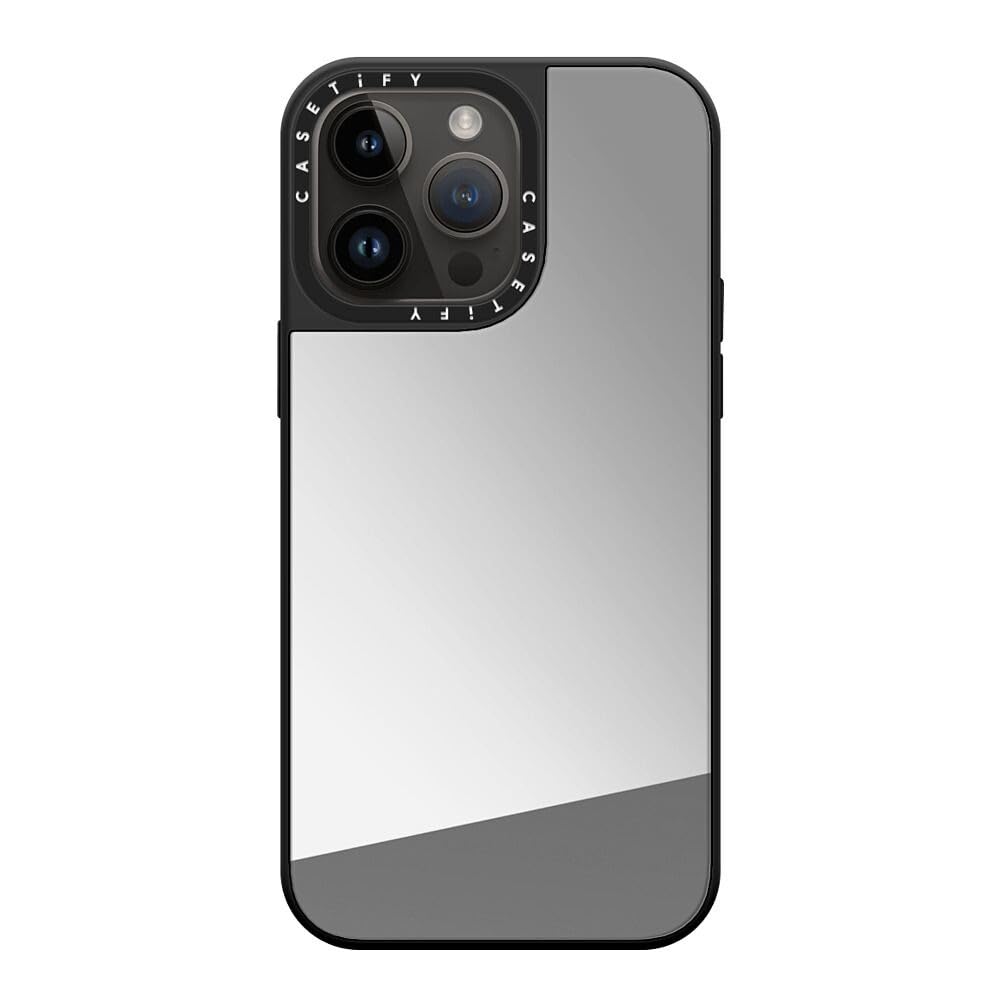 Foto 4 pulgar | Funda De Teléfono Tify Mirror Plateada Sobre Negro Para Iphone 14 Pro Max - Venta Internacional.